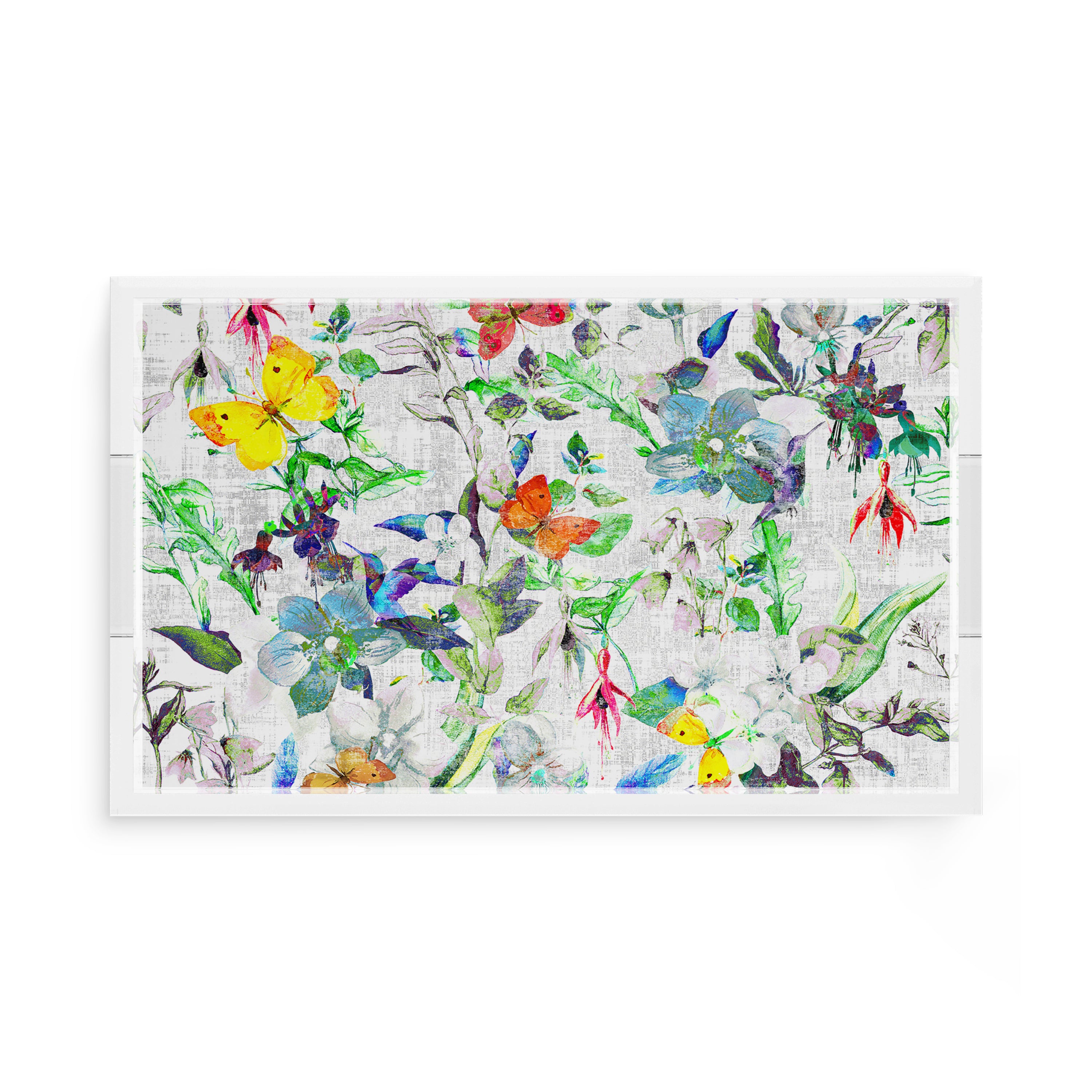 Garden Fantasia 17X10.5 Acrylic Tray - nicolettemayer.com