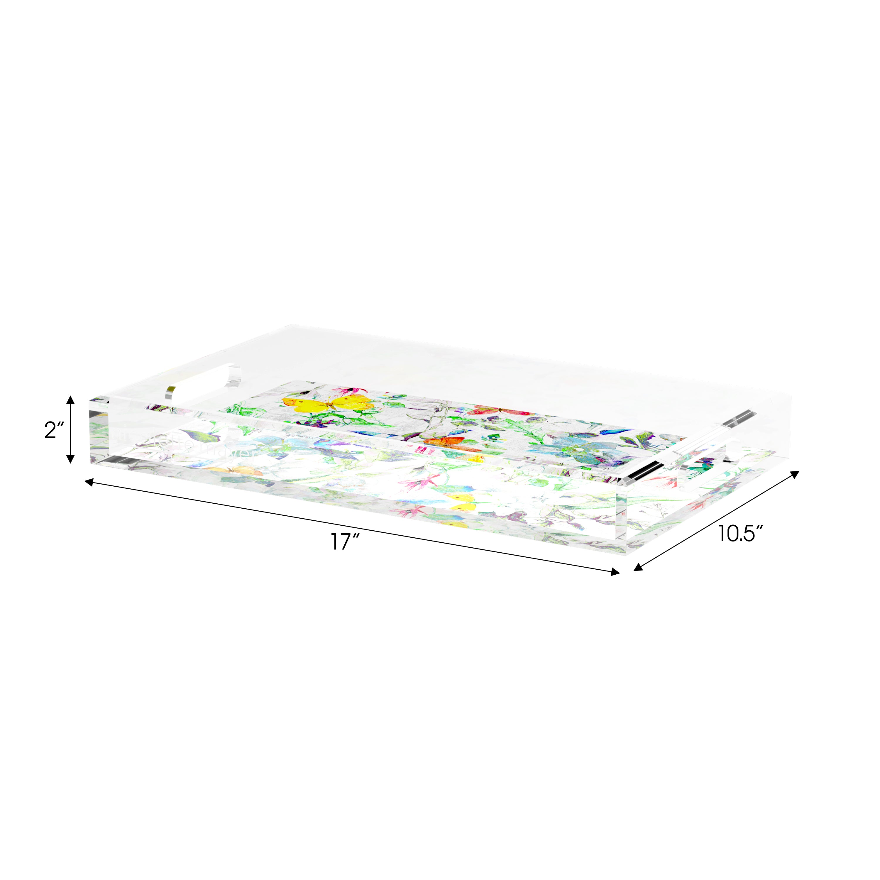 Garden Fantasia 17X10.5 Acrylic Tray - nicolettemayer.com
