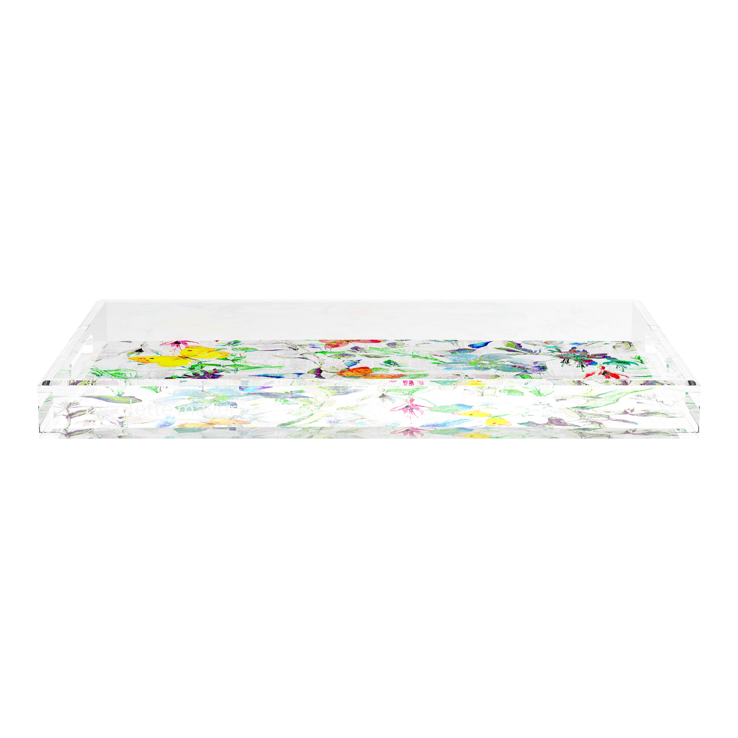 Garden Fantasia 22.5X14.5 Acrylic Tray - nicolettemayer.com