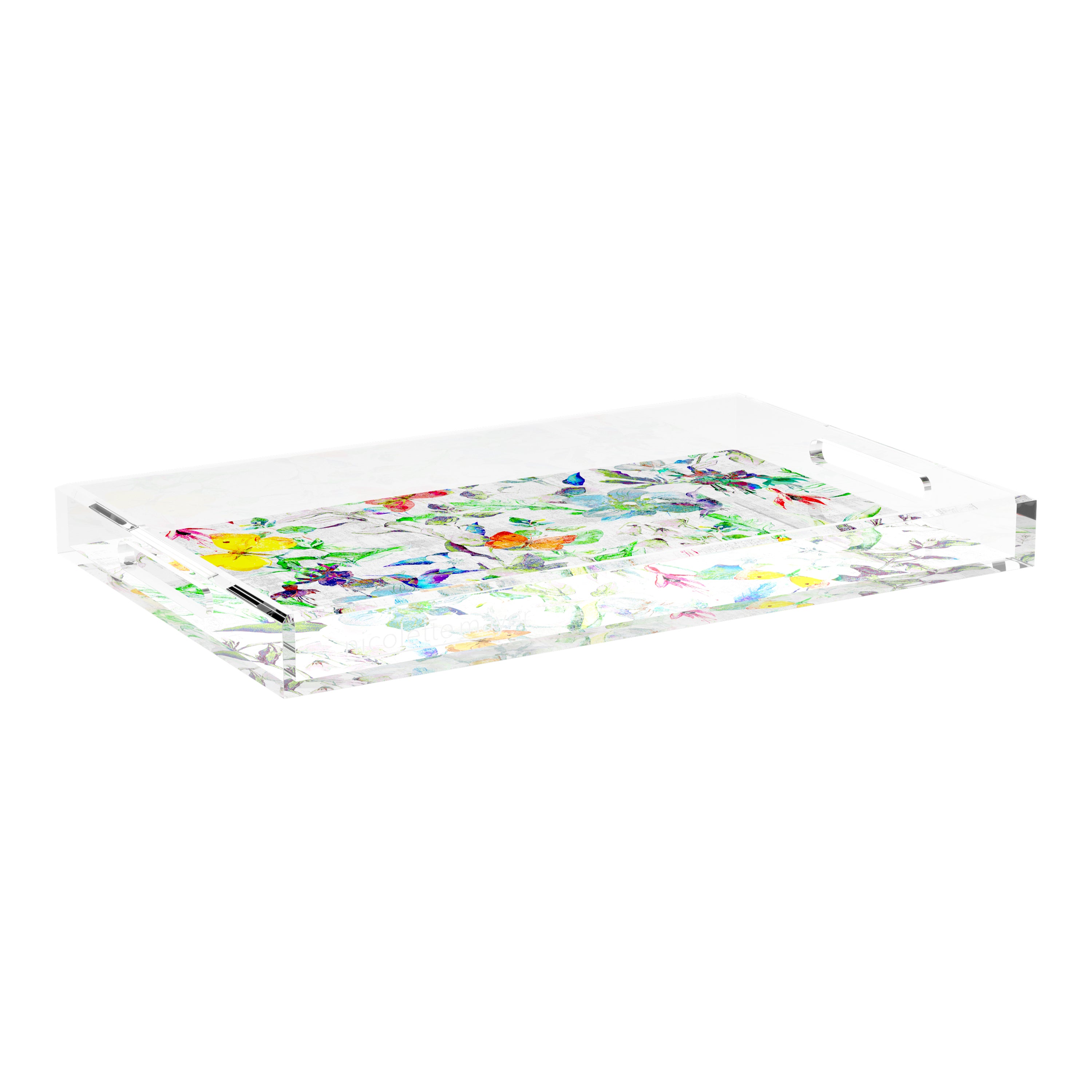 Garden Fantasia 22.5X14.5 Acrylic Tray - nicolettemayer.com