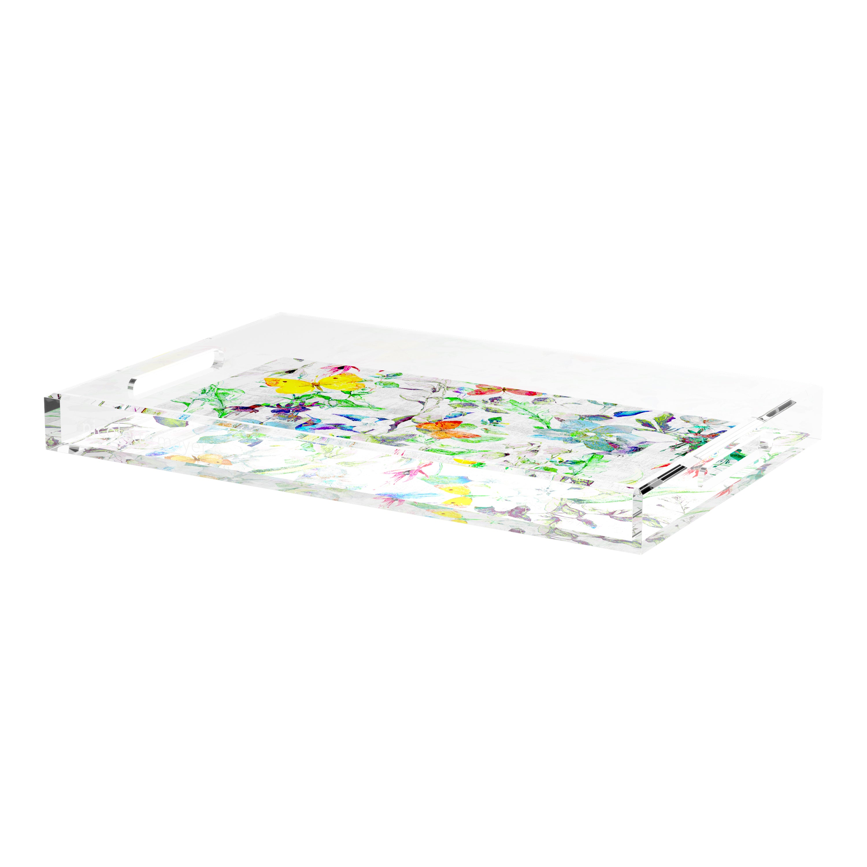 Garden Fantasia 22.5X14.5 Acrylic Tray - nicolettemayer.com