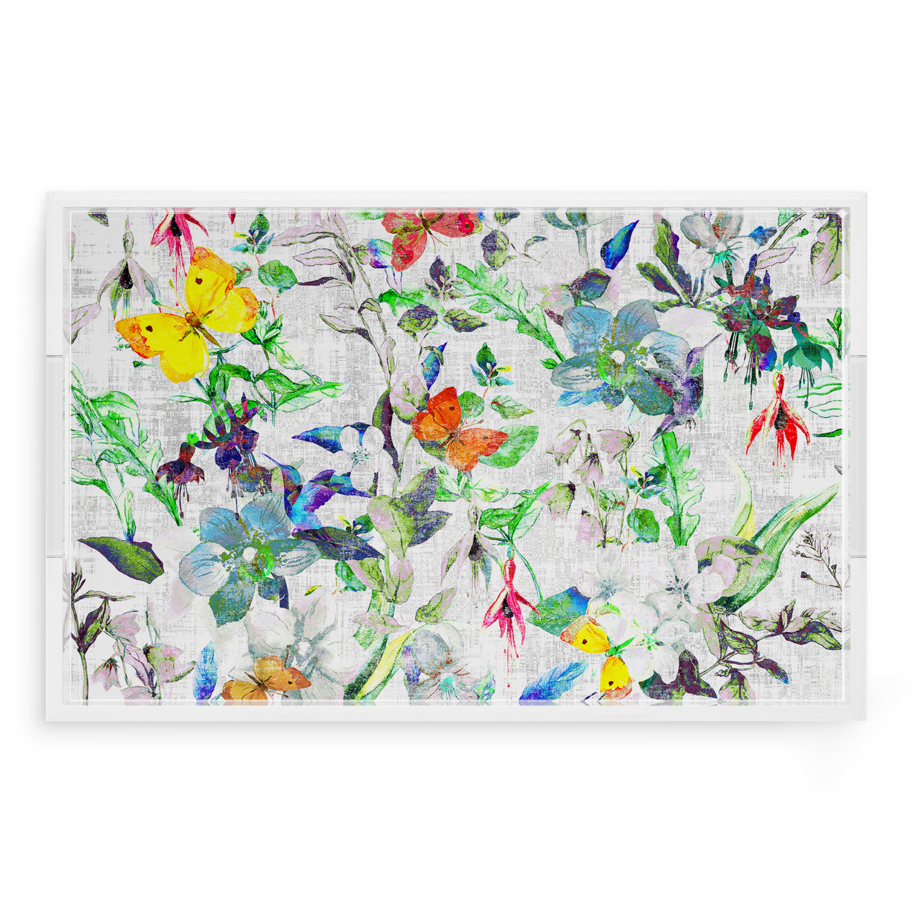 Garden Fantasia 22.5X14.5 Acrylic Tray - nicolettemayer.com