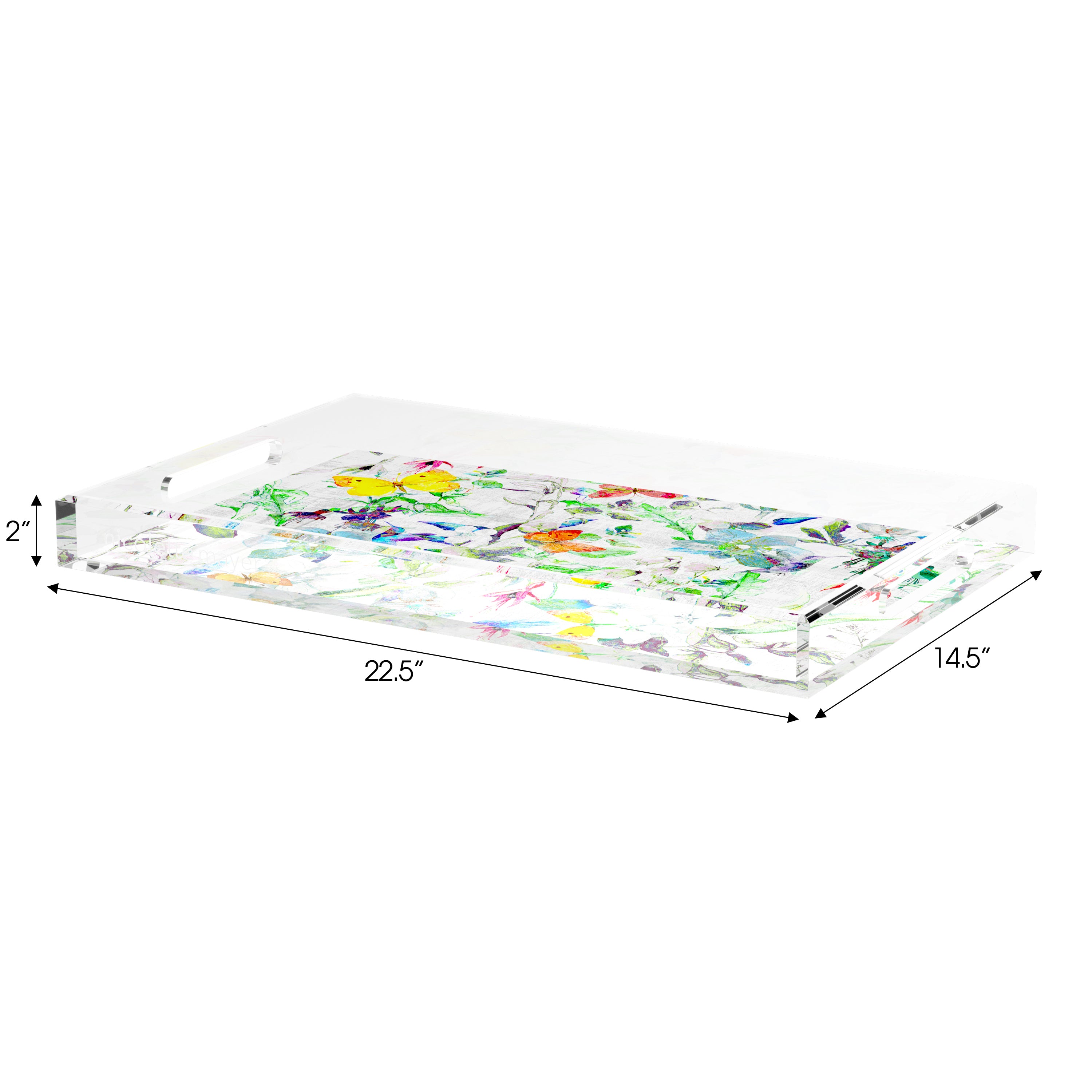 Garden Fantasia 22.5X14.5 Acrylic Tray - nicolettemayer.com