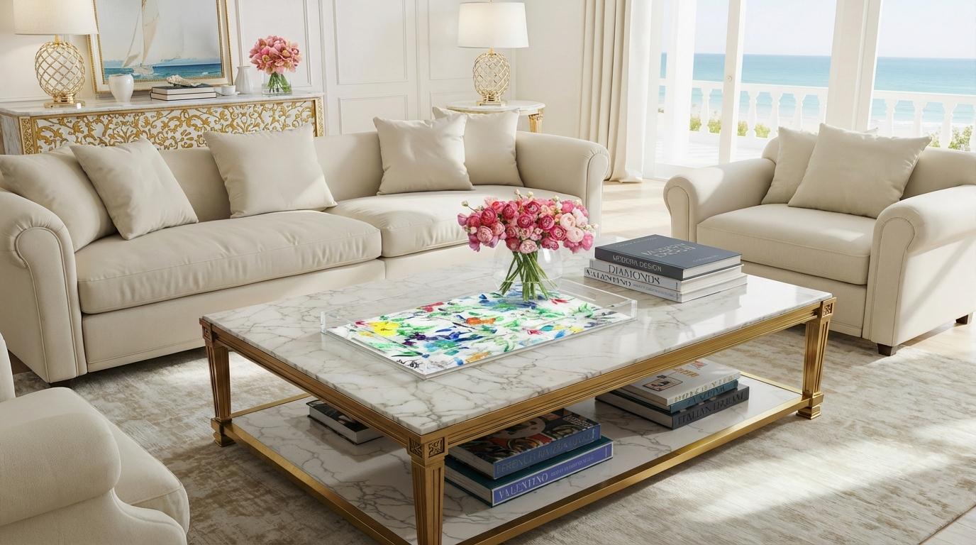 Garden Fantasia Acrylic Rectangle Decorative Tray - nicolettemayer.com