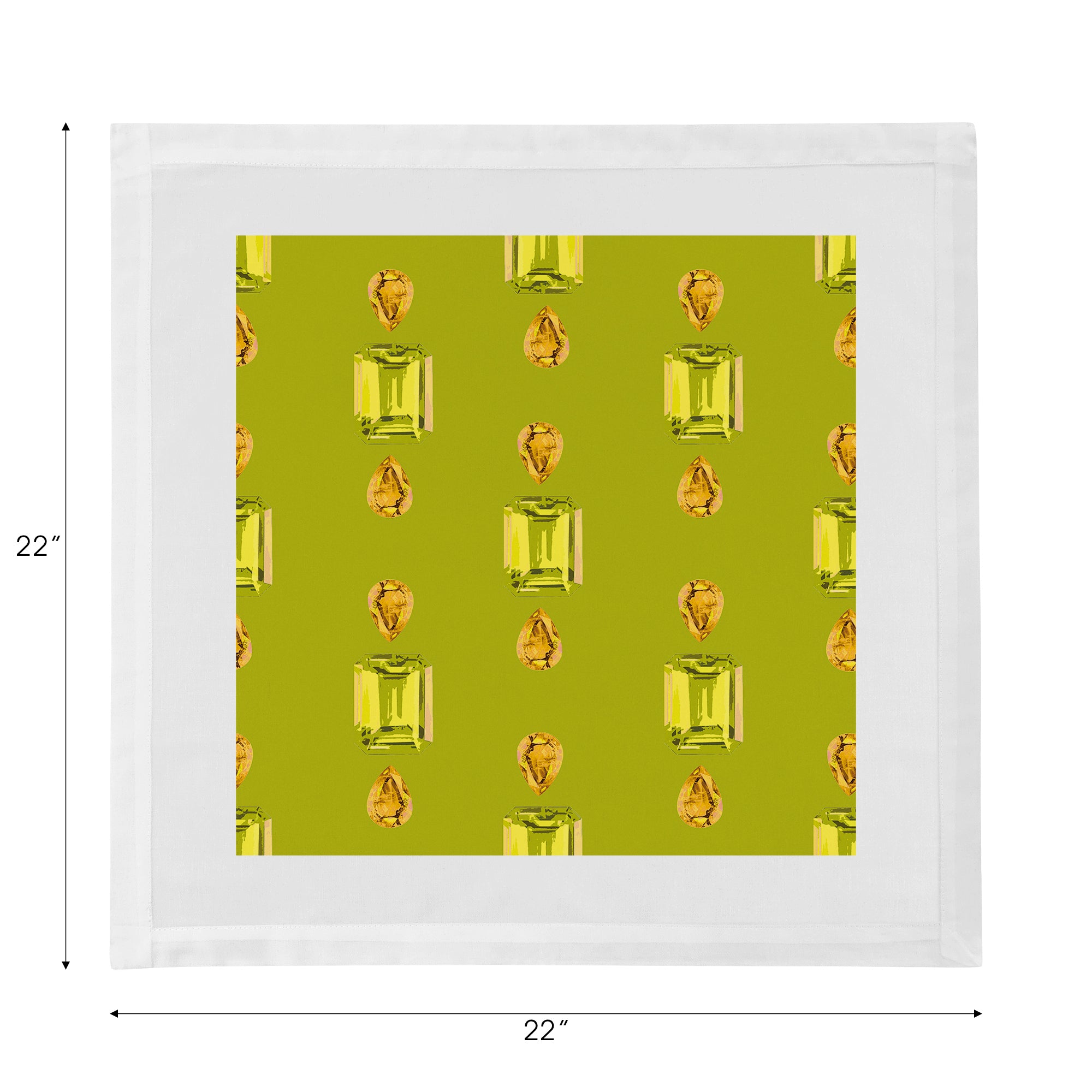 Gem Peridot Acid Cotton Sateen Dinner Napkins - nicolettemayer.com