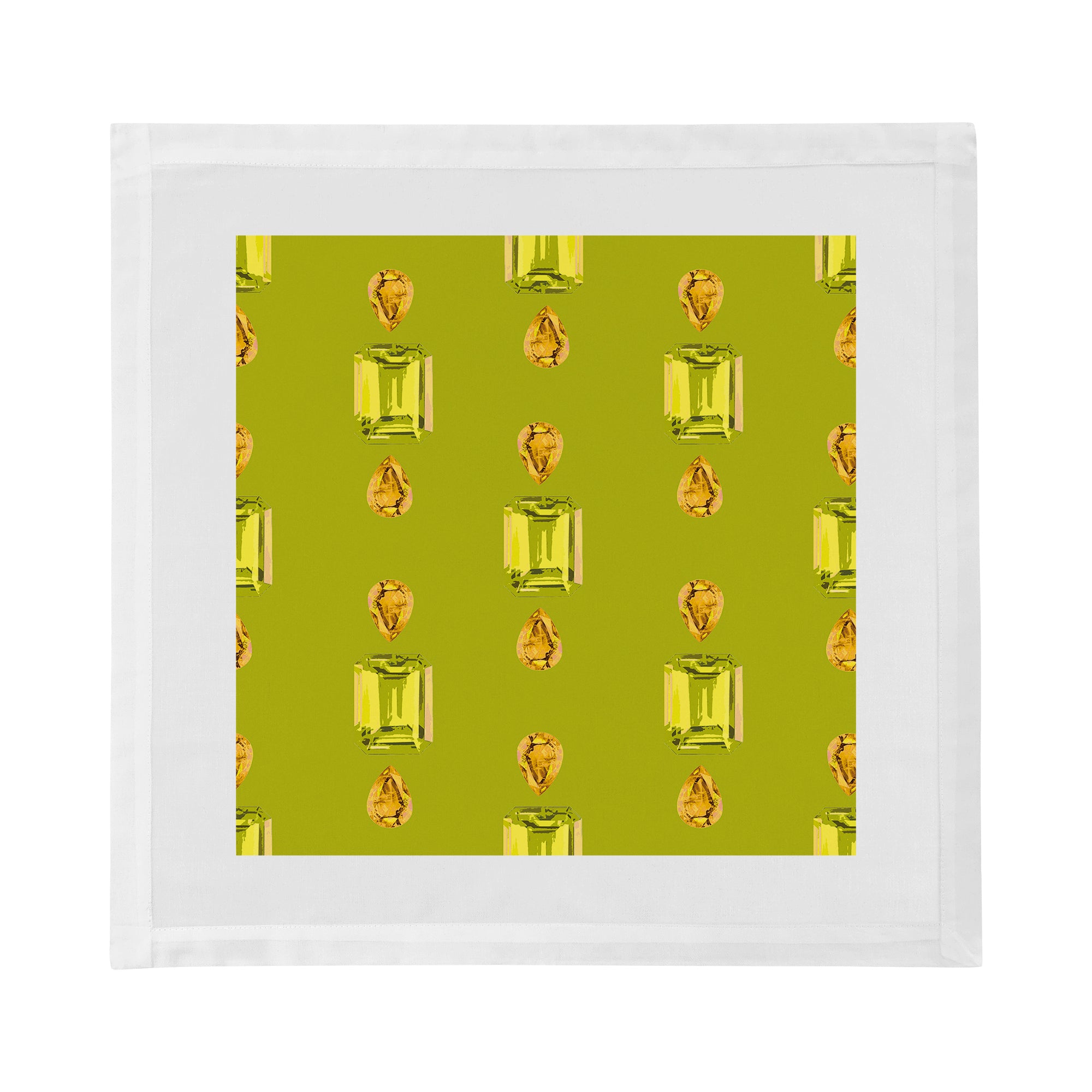 Gem Peridot Acid Cotton Sateen Dinner Napkins - nicolettemayer.com