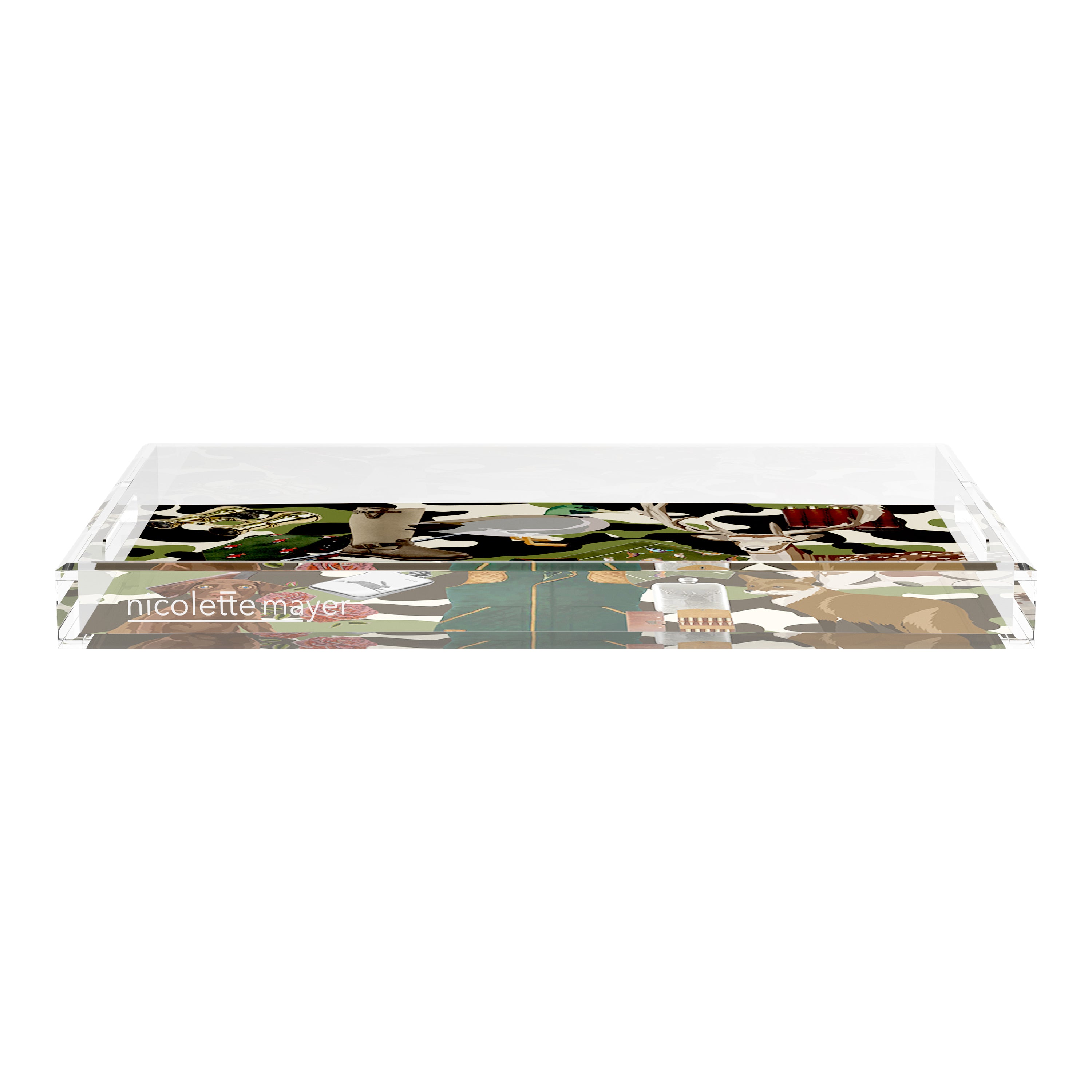 Gentleman Hunter Olive Camo 22.5X14.5 Acrylic Tray - nicolettemayer.com