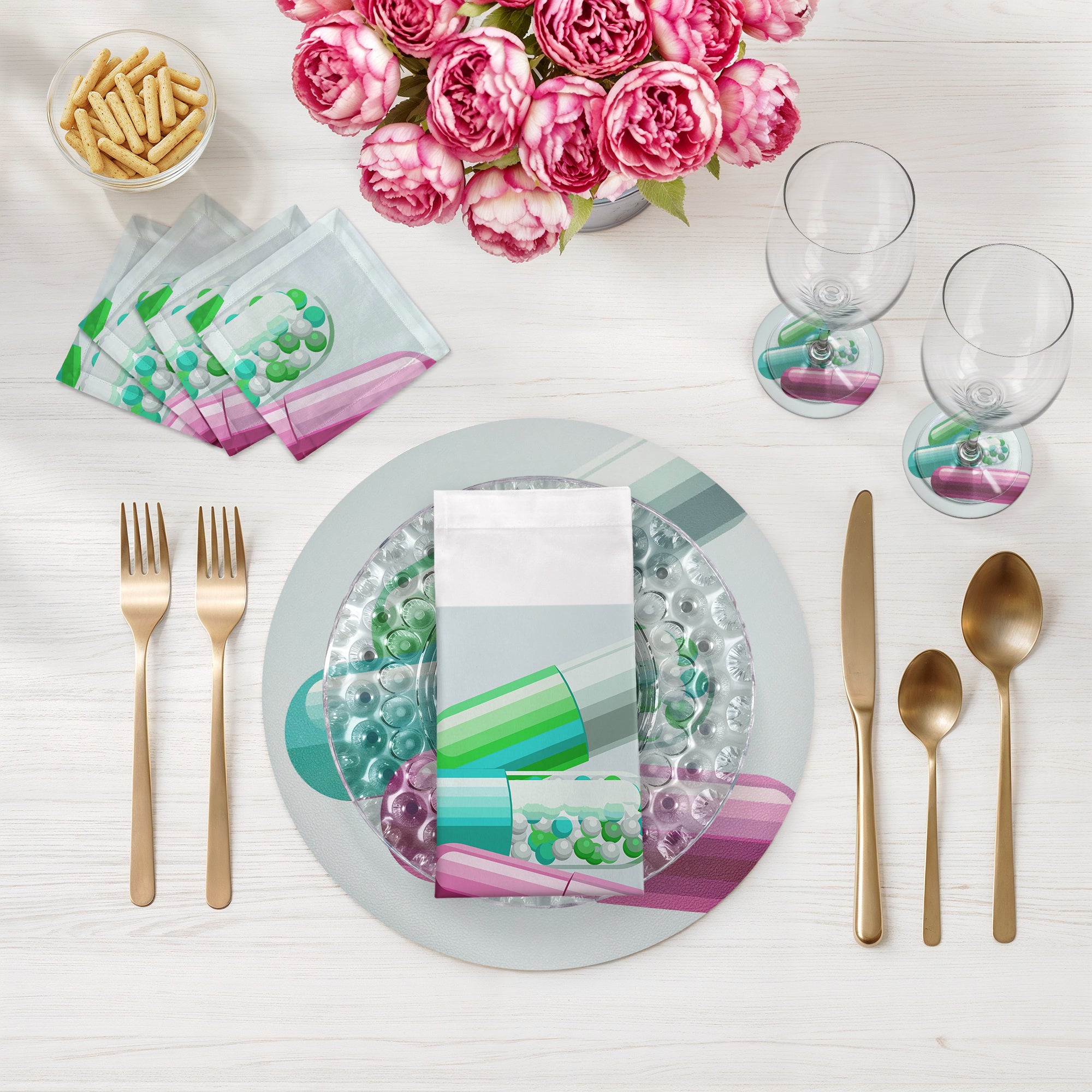 Get Millions of Followers 16" Round Pebble Placemats, Set of 4 - nicolettemayer.com