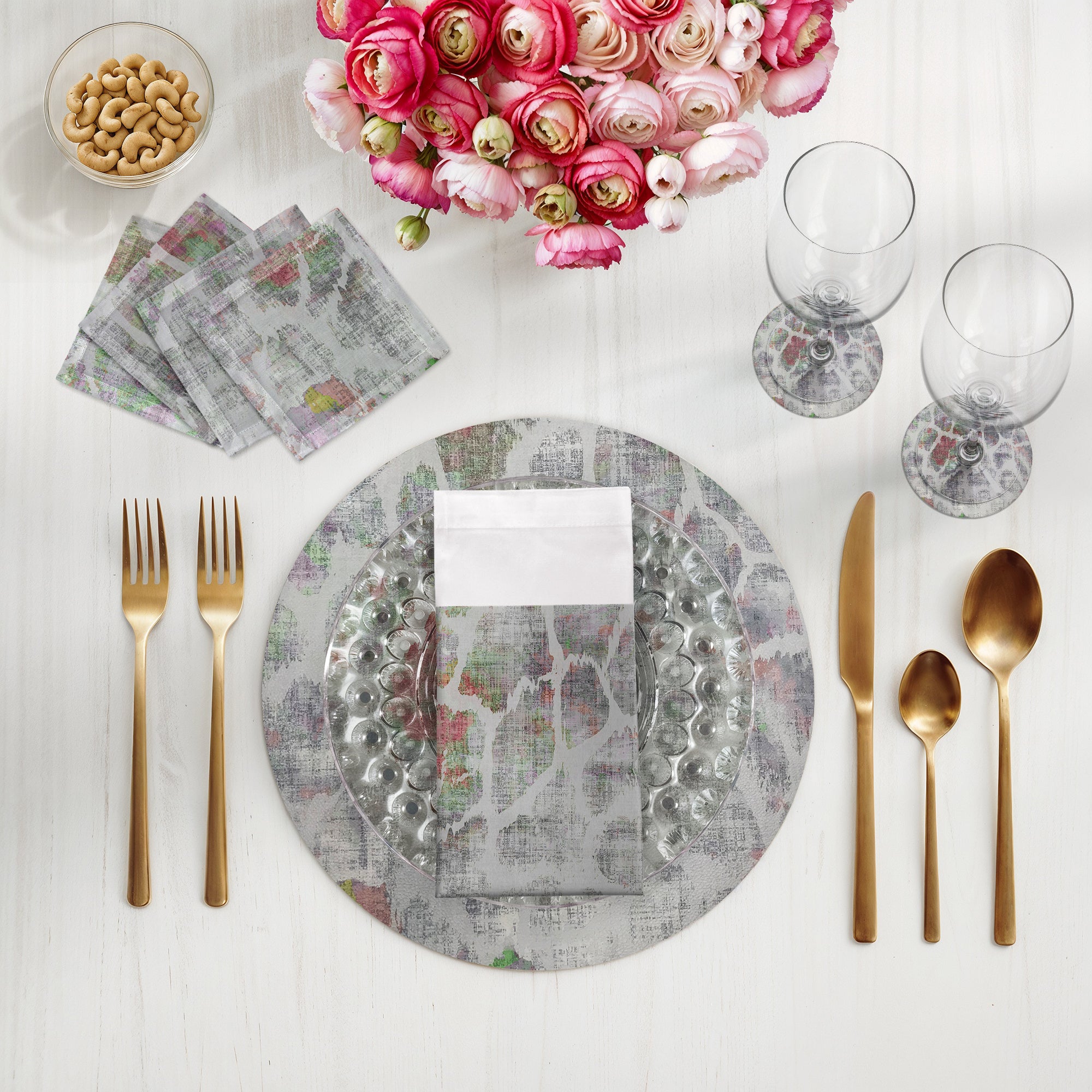 Set de table rond « Girafe Holiday » (lot de 4)