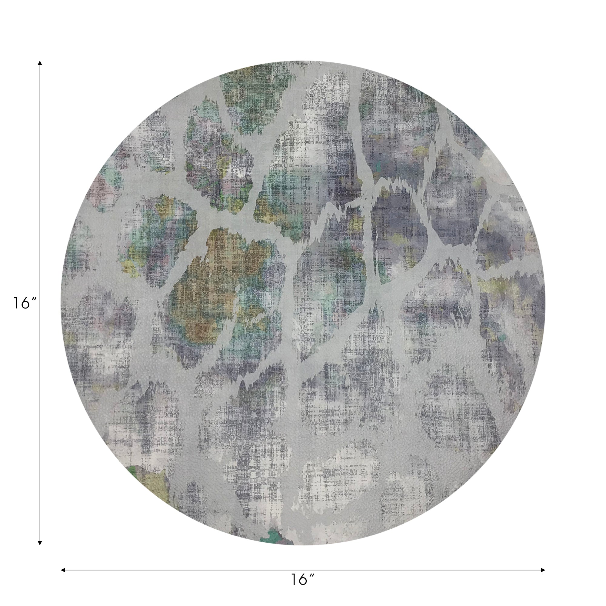 Giraffe Fall 16" Round Pebble Placemats, Set of 4 - nicolettemayer.com