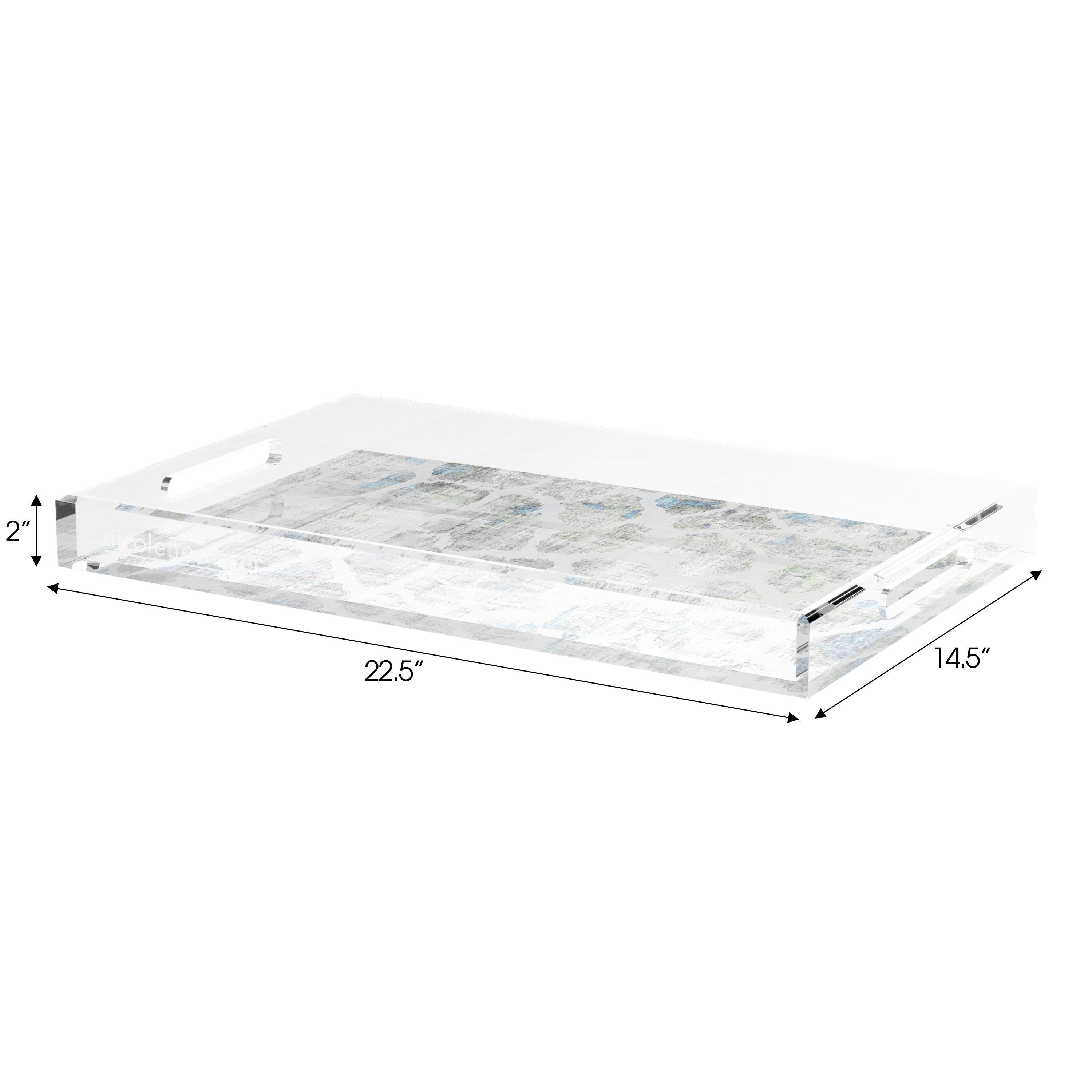 Giraffe Opulence 22.5X14.5 Acrylic Tray - nicolettemayer.com