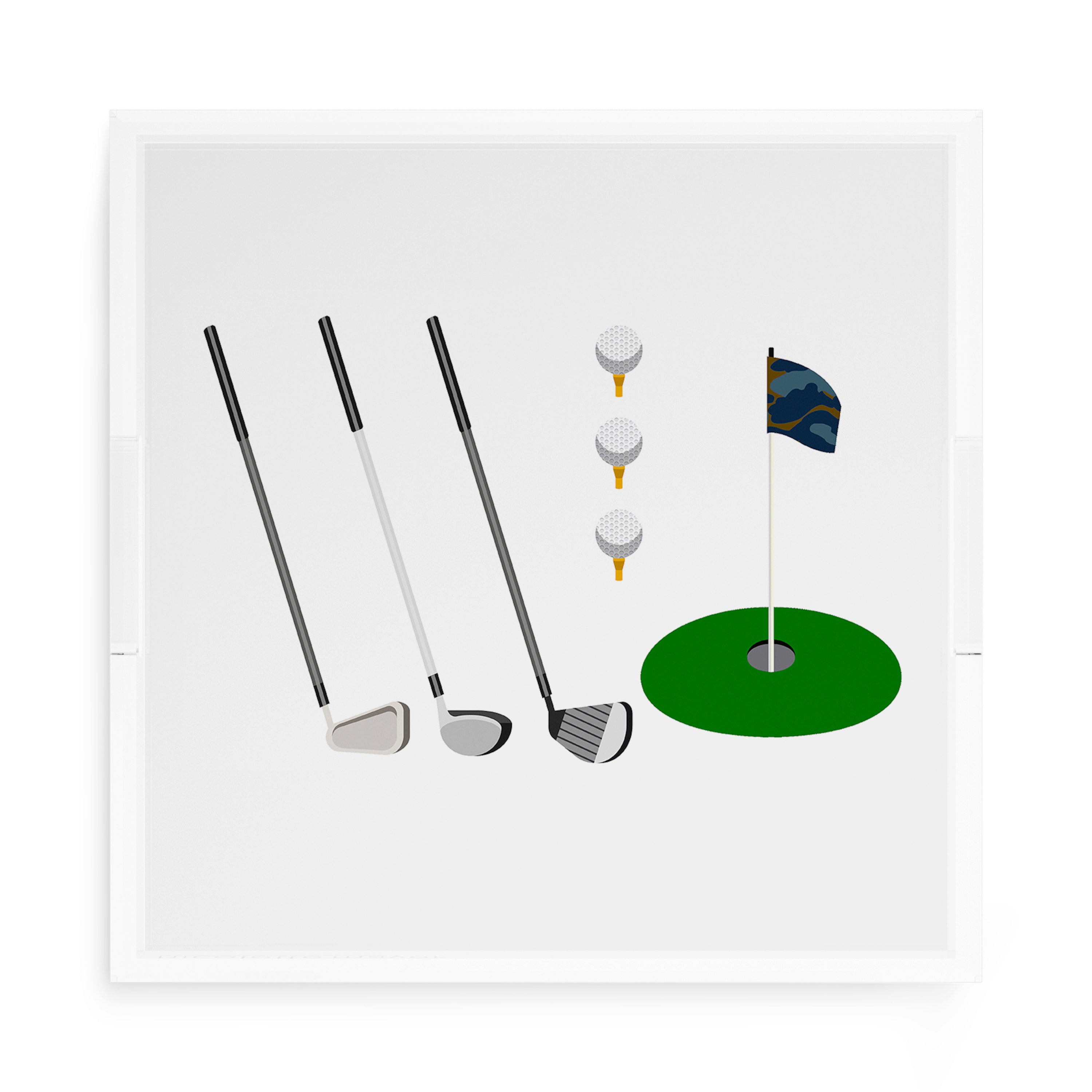 Golf 15X15 Acrylic Tray - nicolettemayer.com