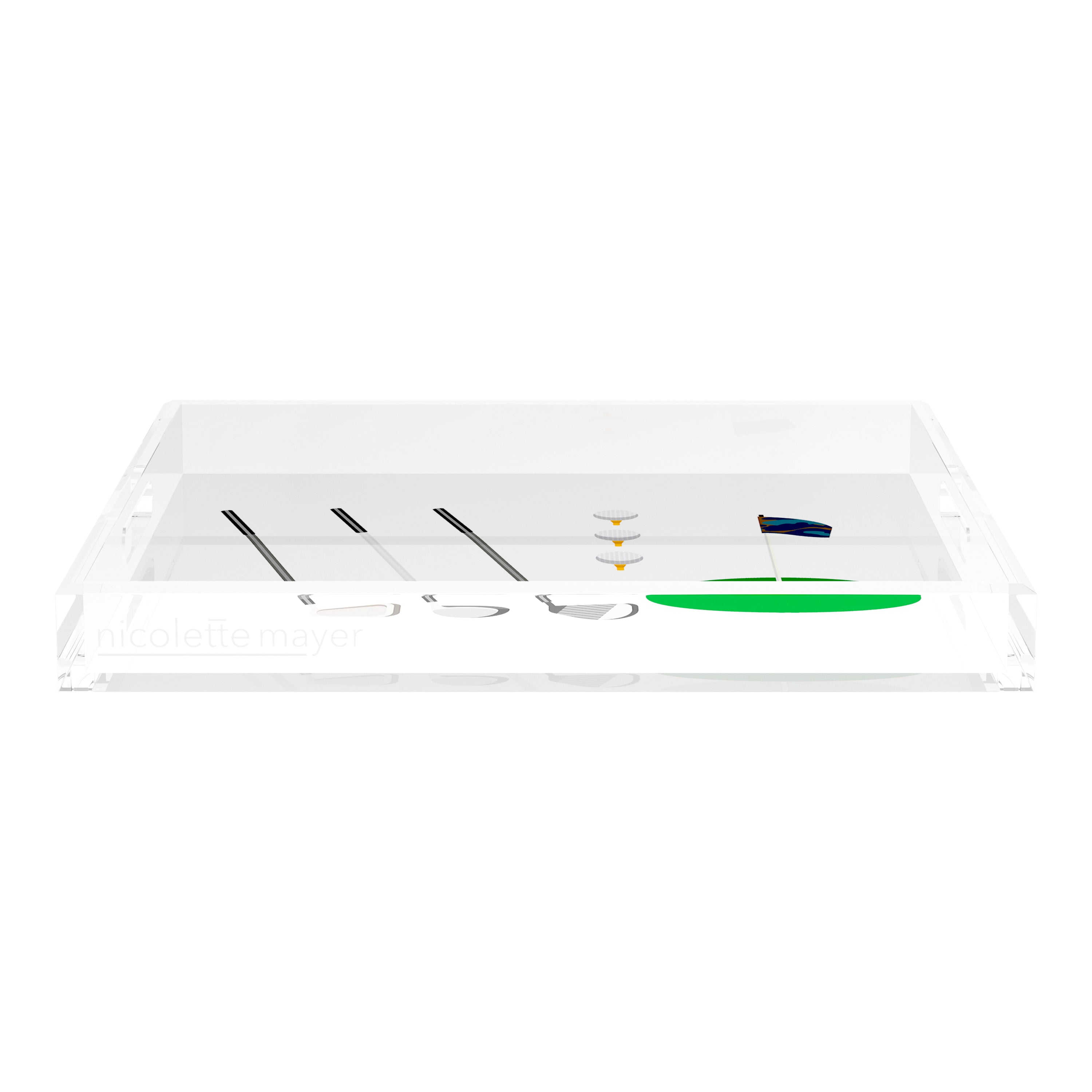 Golf 18X18 Acrylic Tray - nicolettemayer.com