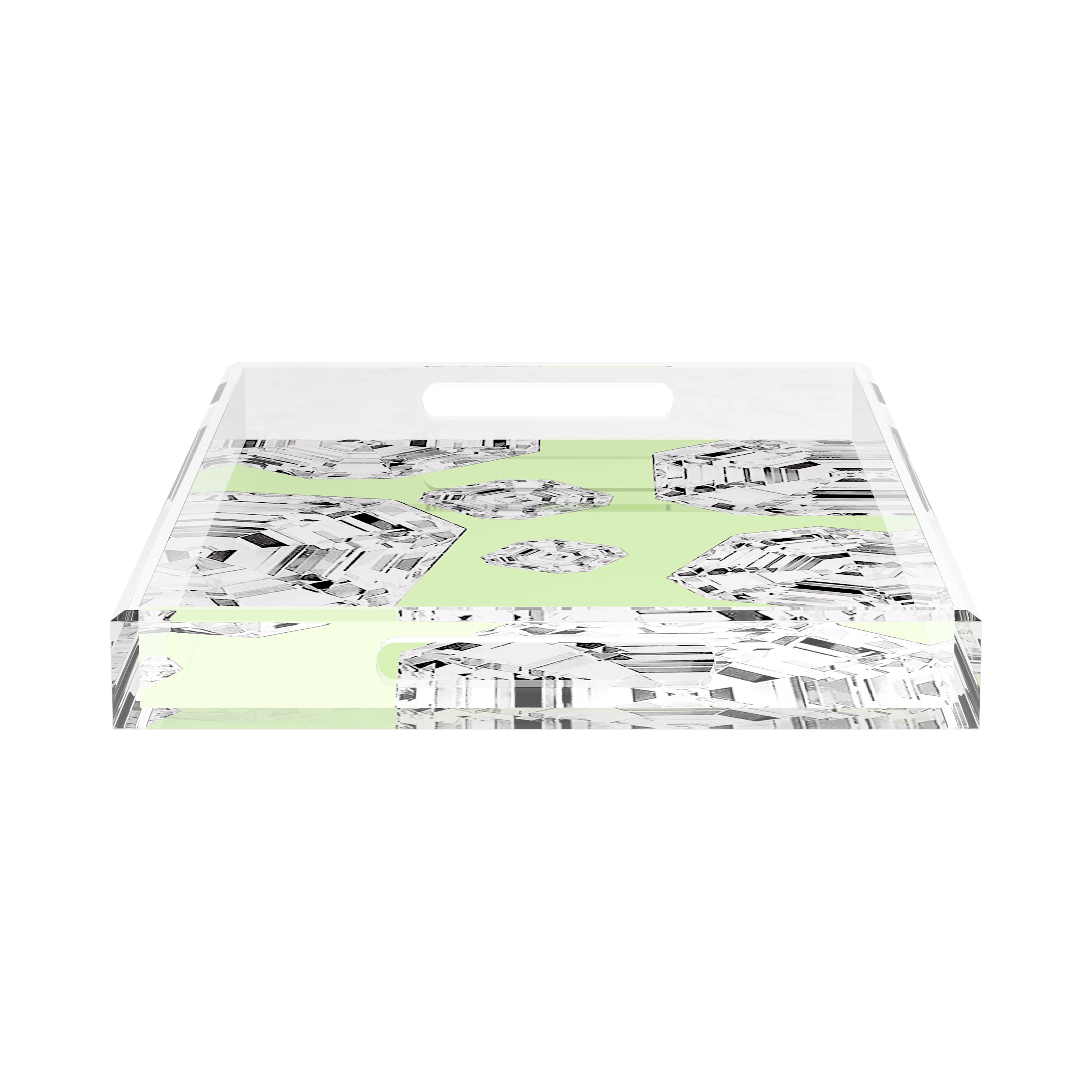 Got Rocks Gemstone Lime 22.5X14.5 Acrylic Tray - nicolettemayer.com