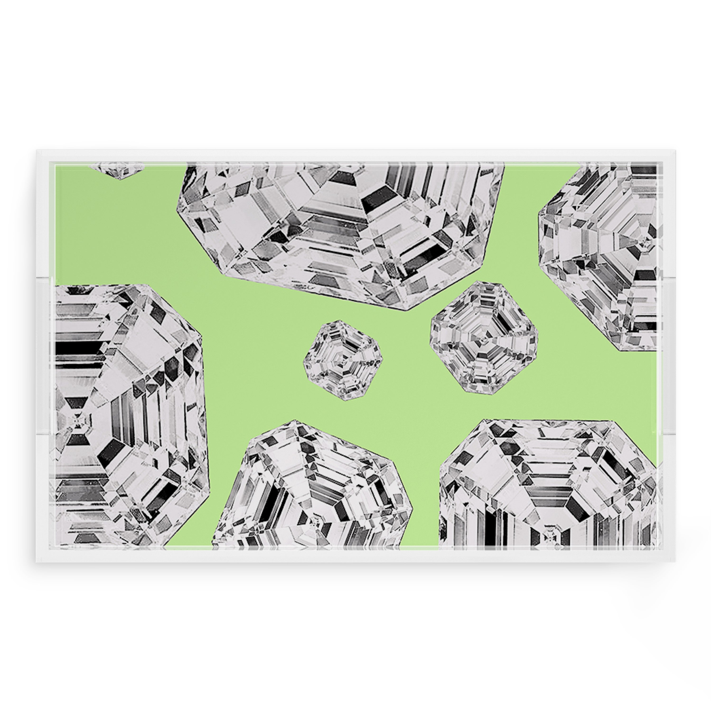 Got Rocks Gemstone Lime 22.5X14.5 Acrylic Tray - nicolettemayer.com