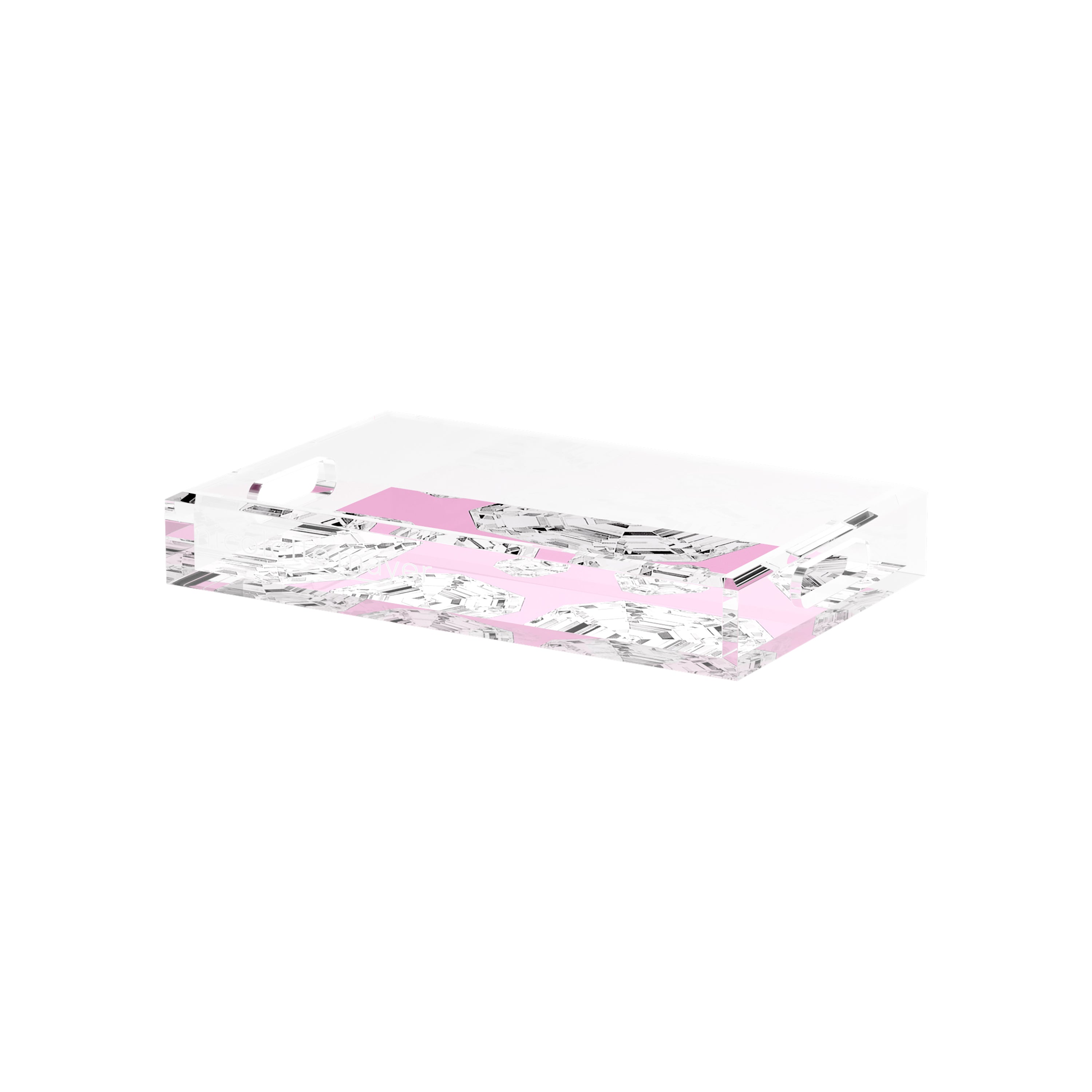 Got Rocks Gemstone Pink 12.5X7.75 Acrylic Tray - nicolettemayer.com