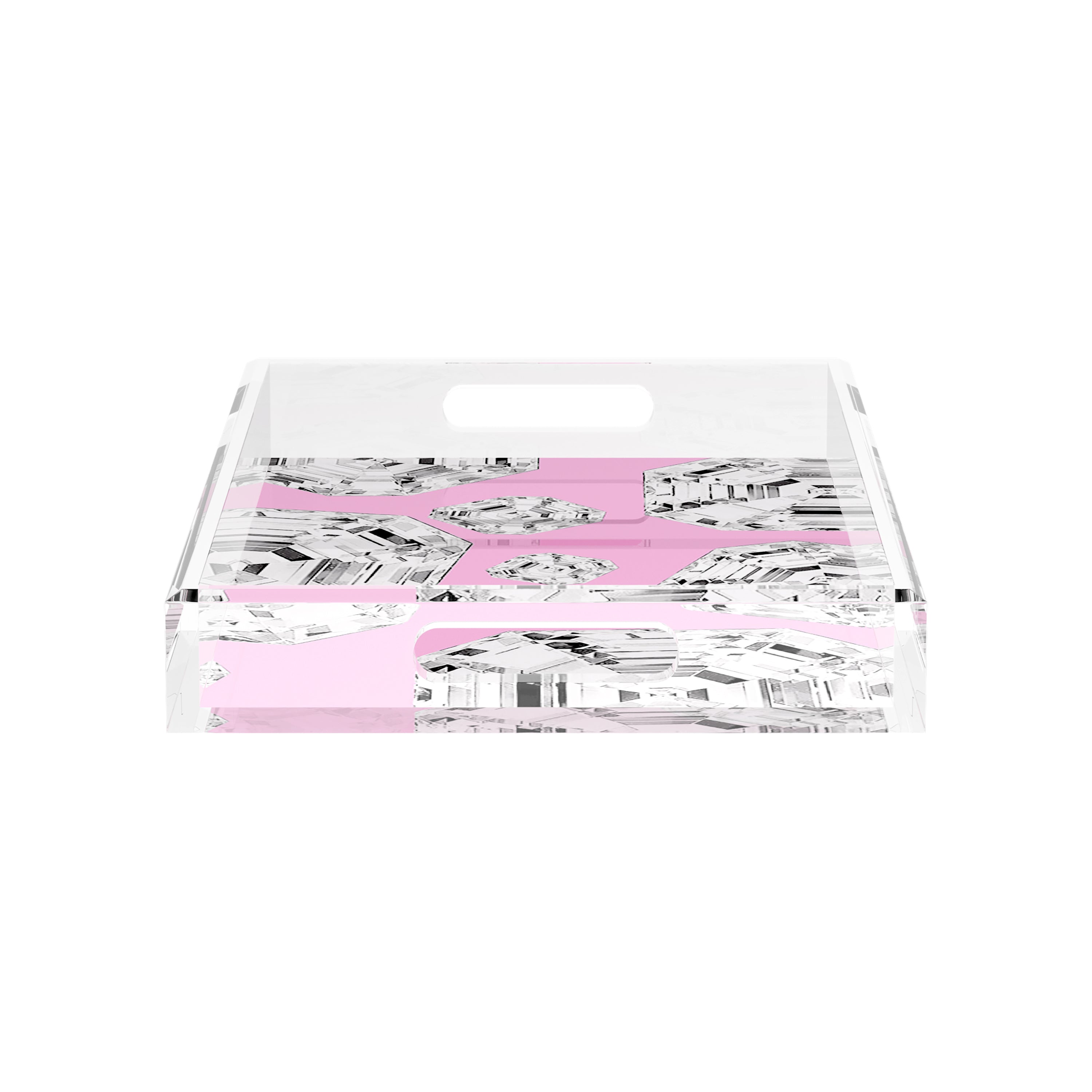 Got Rocks Gemstone Pink 17X10.5 Acrylic Tray - nicolettemayer.com