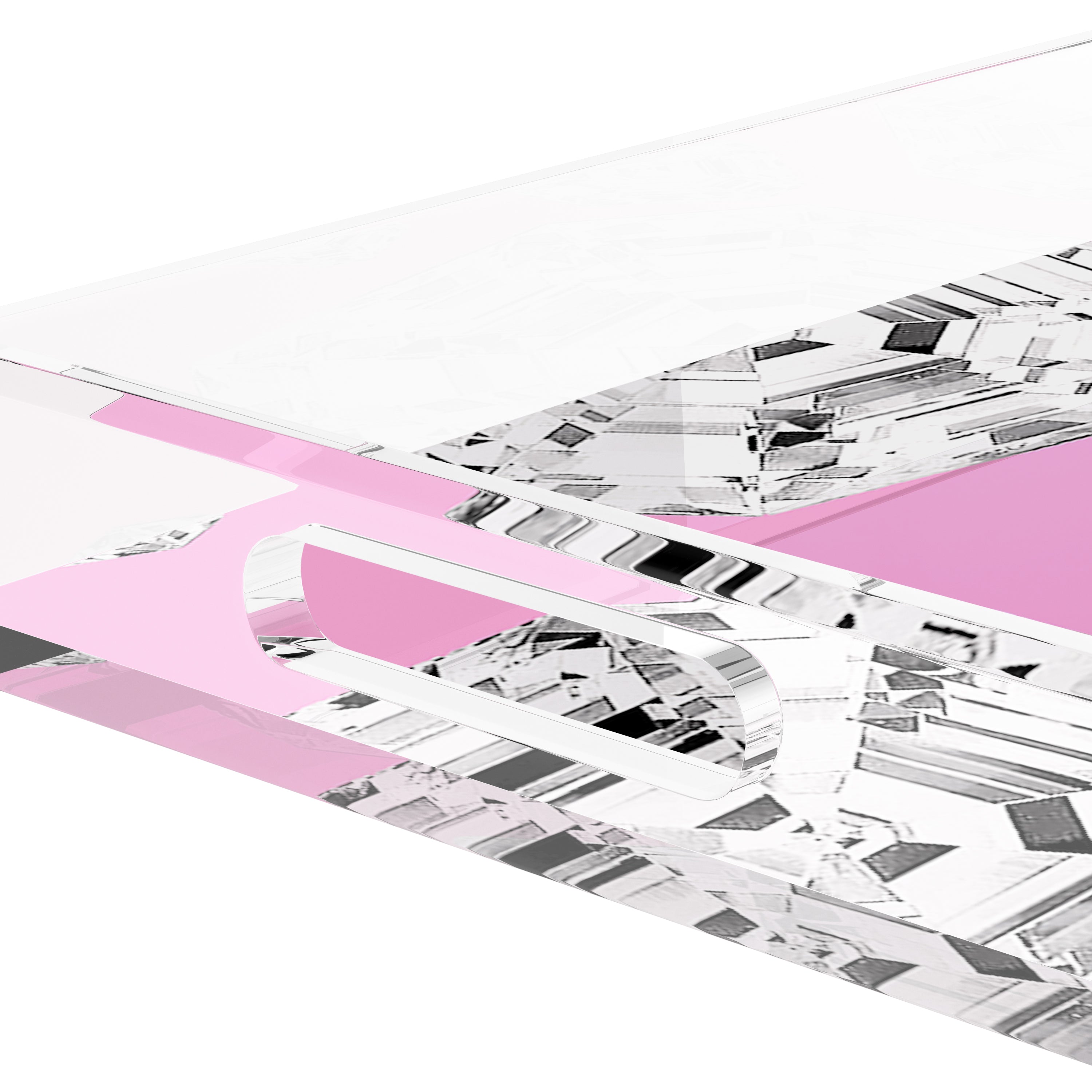 Got Rocks Gemstone Pink 22.5X14.5 Acrylic Tray - nicolettemayer.com