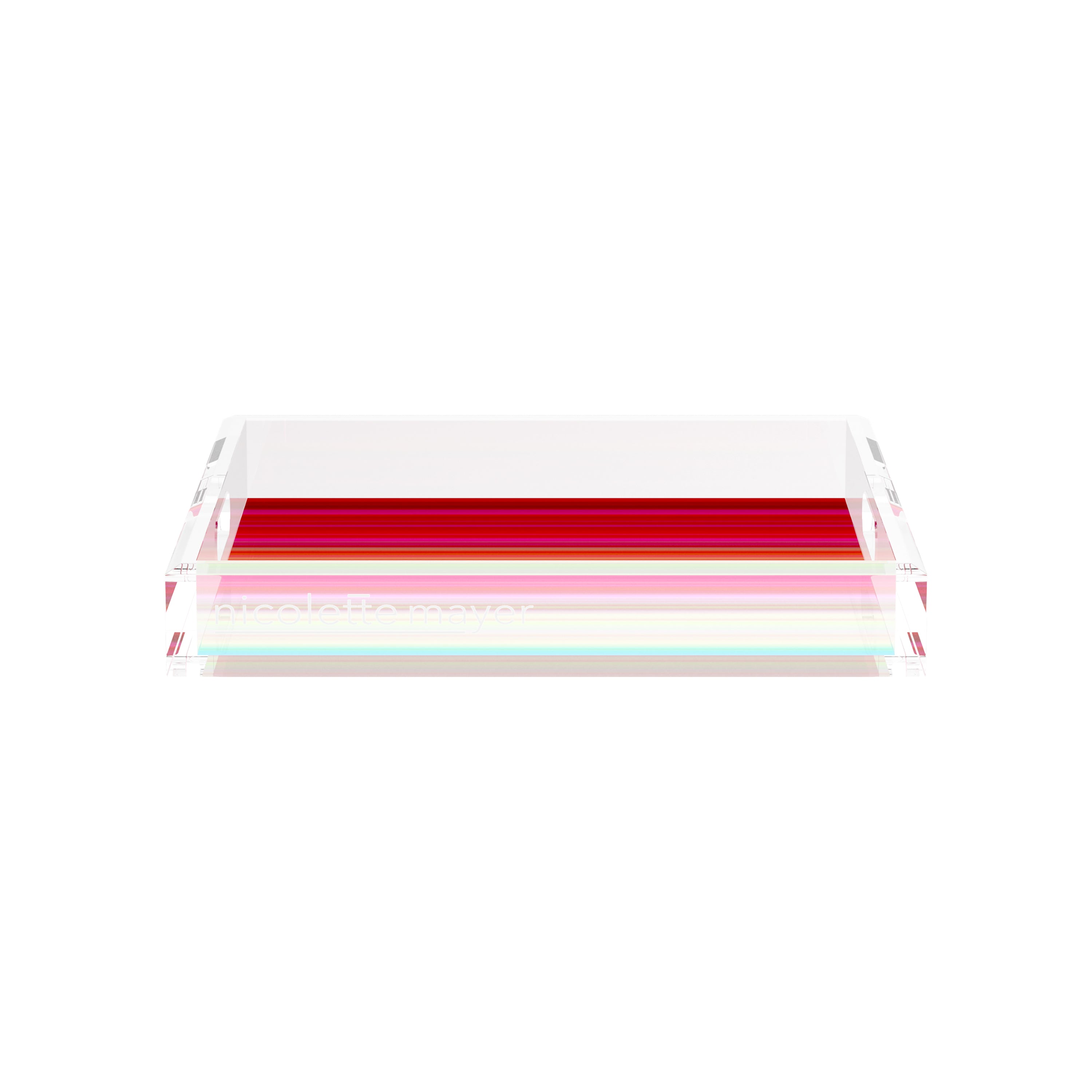 Gradient Red 12X12 Acrylic Tray - nicolettemayer.com