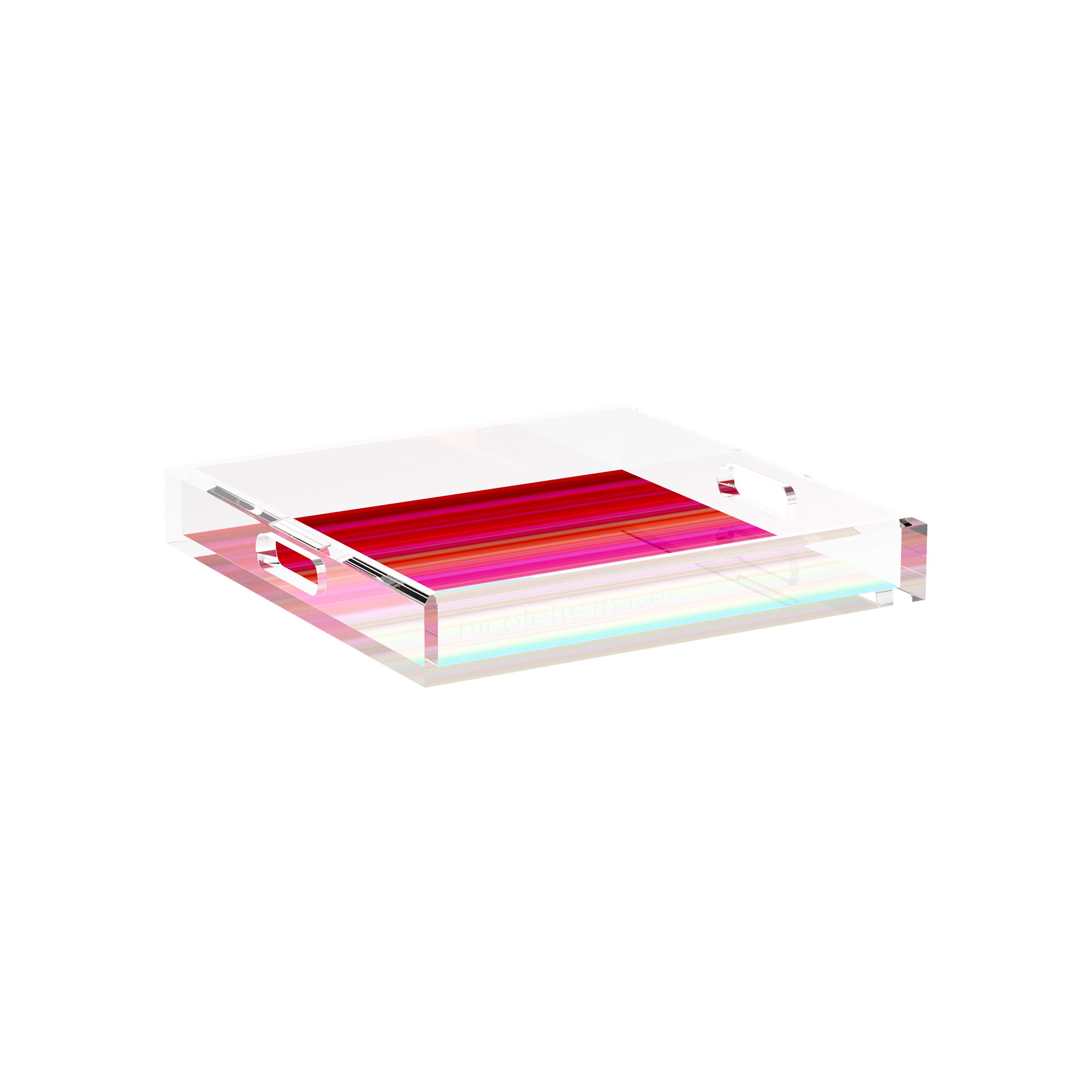 Gradient Red 12X12 Acrylic Tray - nicolettemayer.com