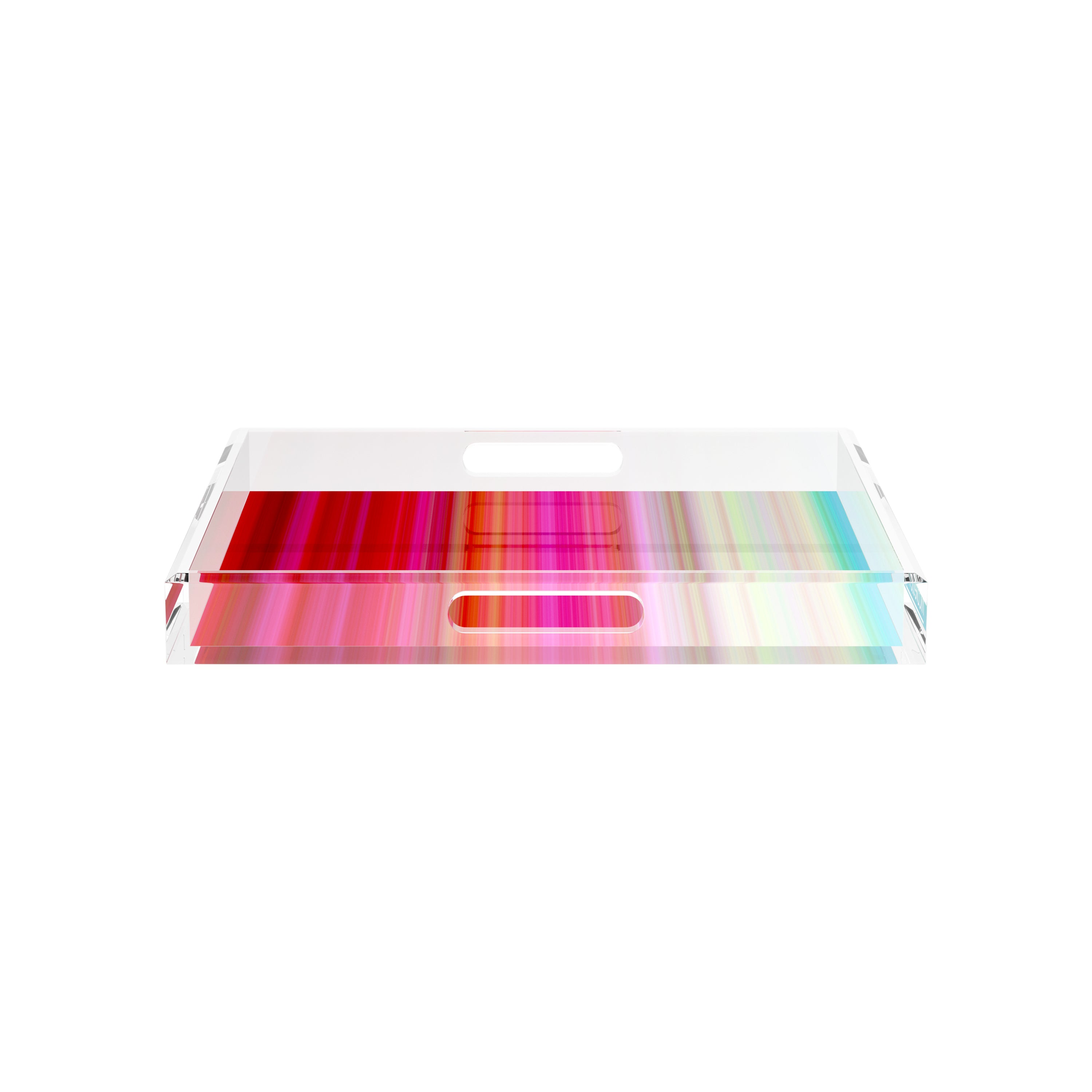 Gradient Red 15X15 Acrylic Tray - nicolettemayer.com