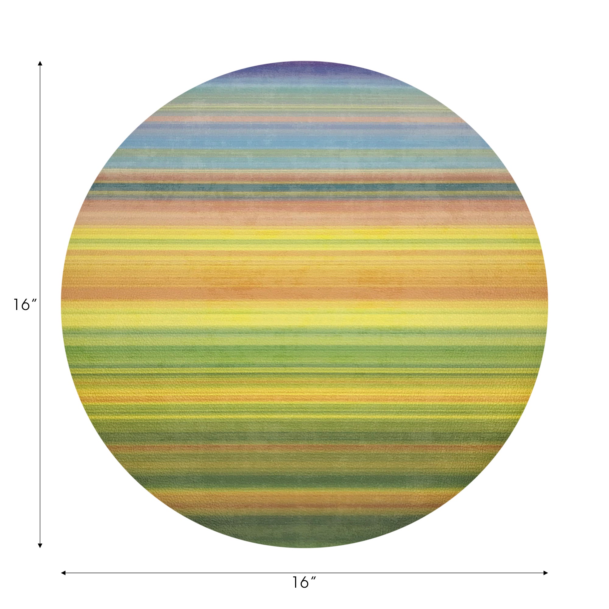 Gradient Yellows Vegan Leather Round Pebble Placemat