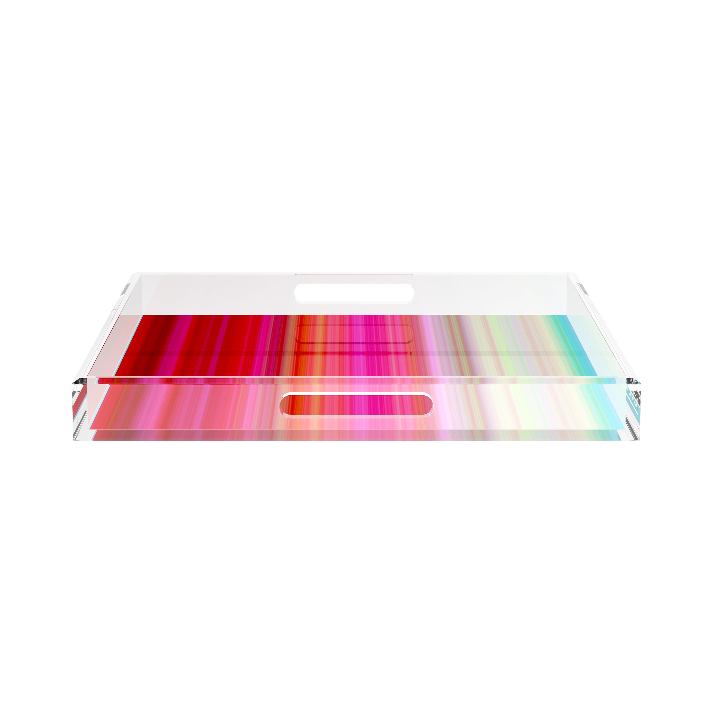 Gradient Red 18X18 Acrylic Tray - nicolettemayer.com