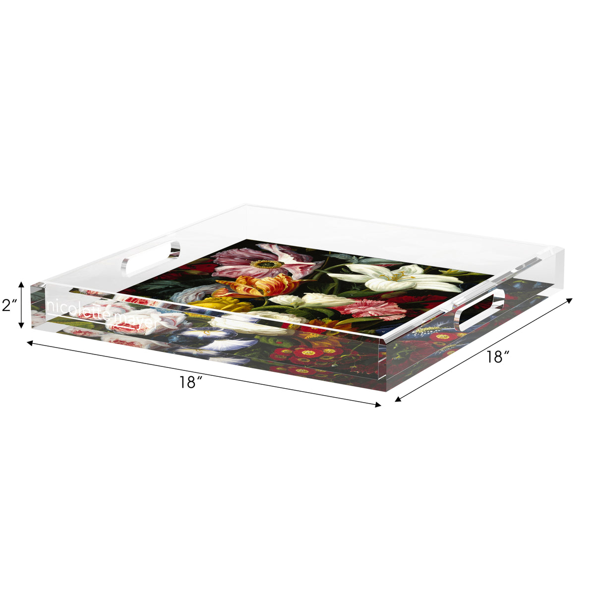 Guerlin Splender Acrylic Decorative Tray, 18 x 18 in. by Nicolette Mayer