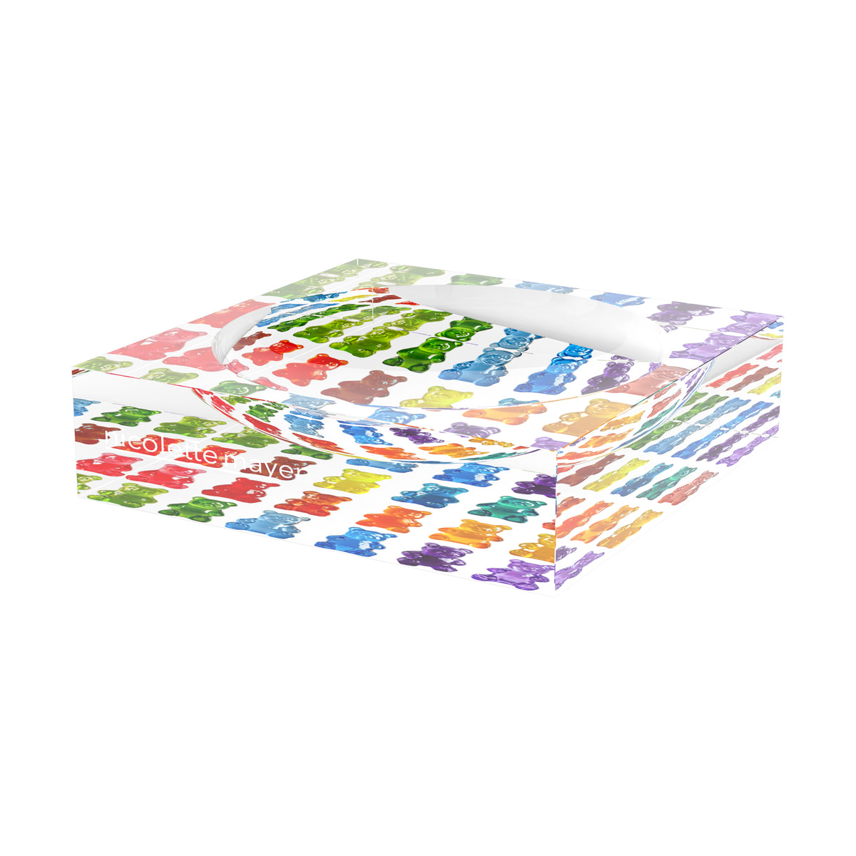 Gummy Bears White Acrylic Candy Catchall Dish