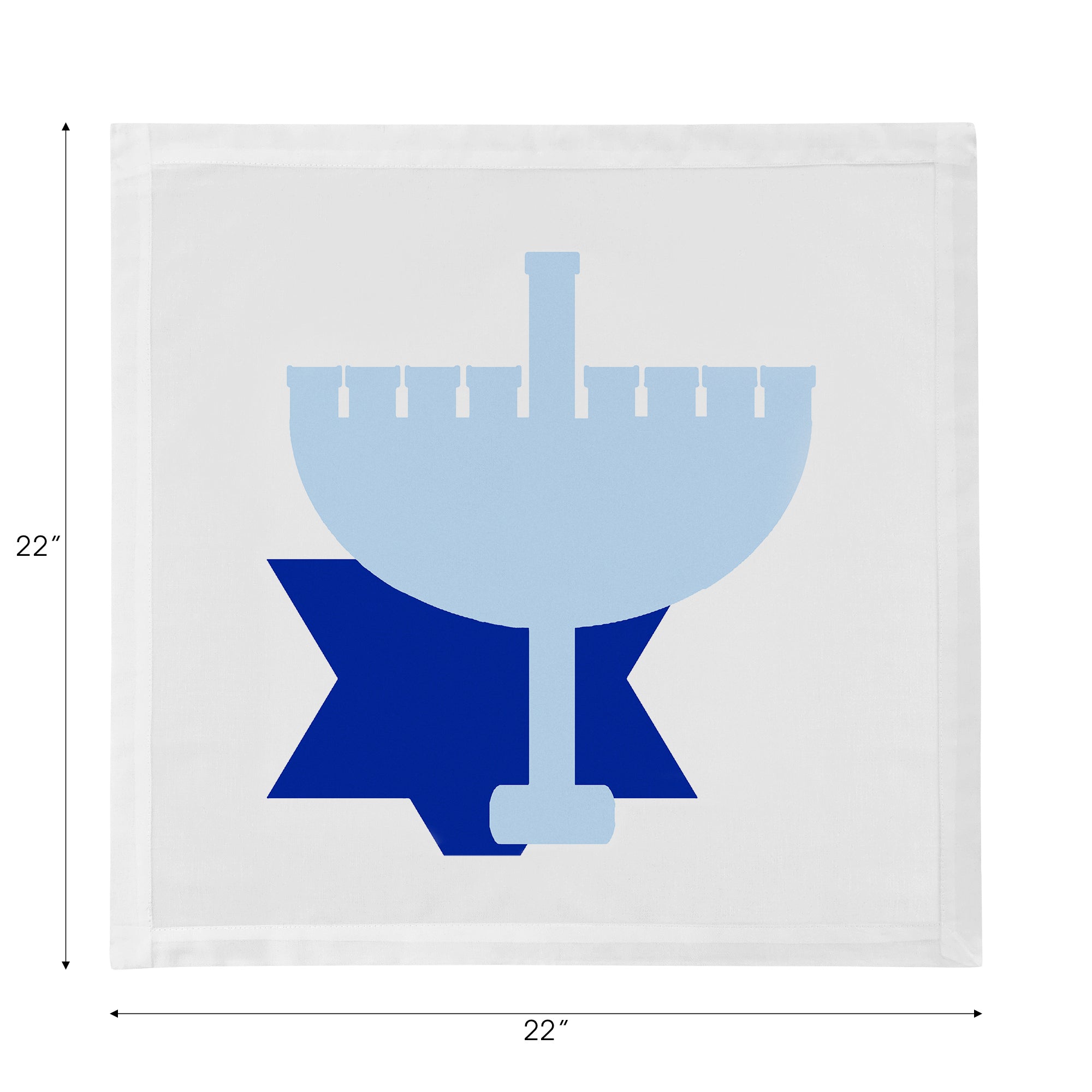 Hanukkah Menorah Cotton Sateen Dinner Napkins - nicolettemayer.com