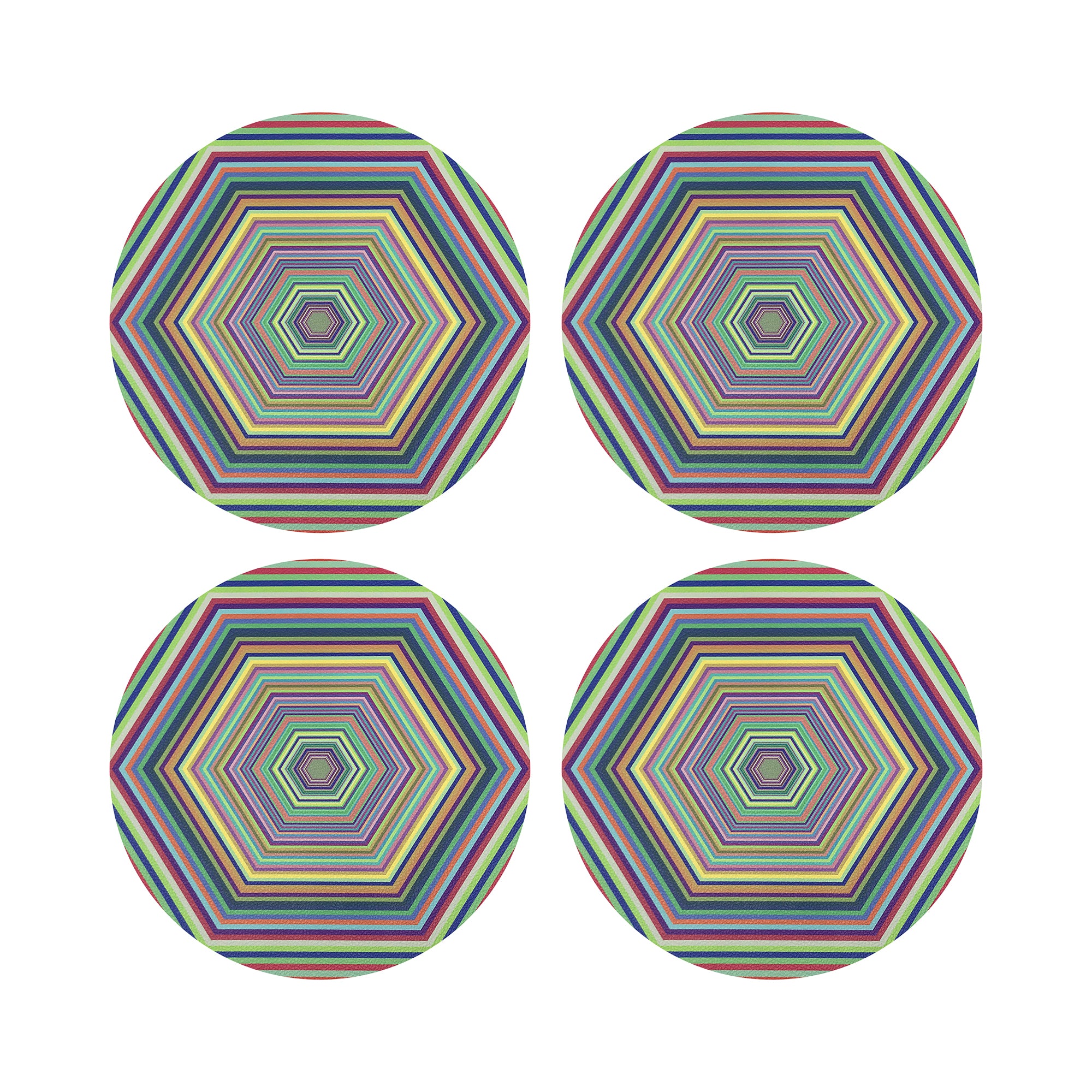 Hex Dylan Vegan Leather Round Coasters