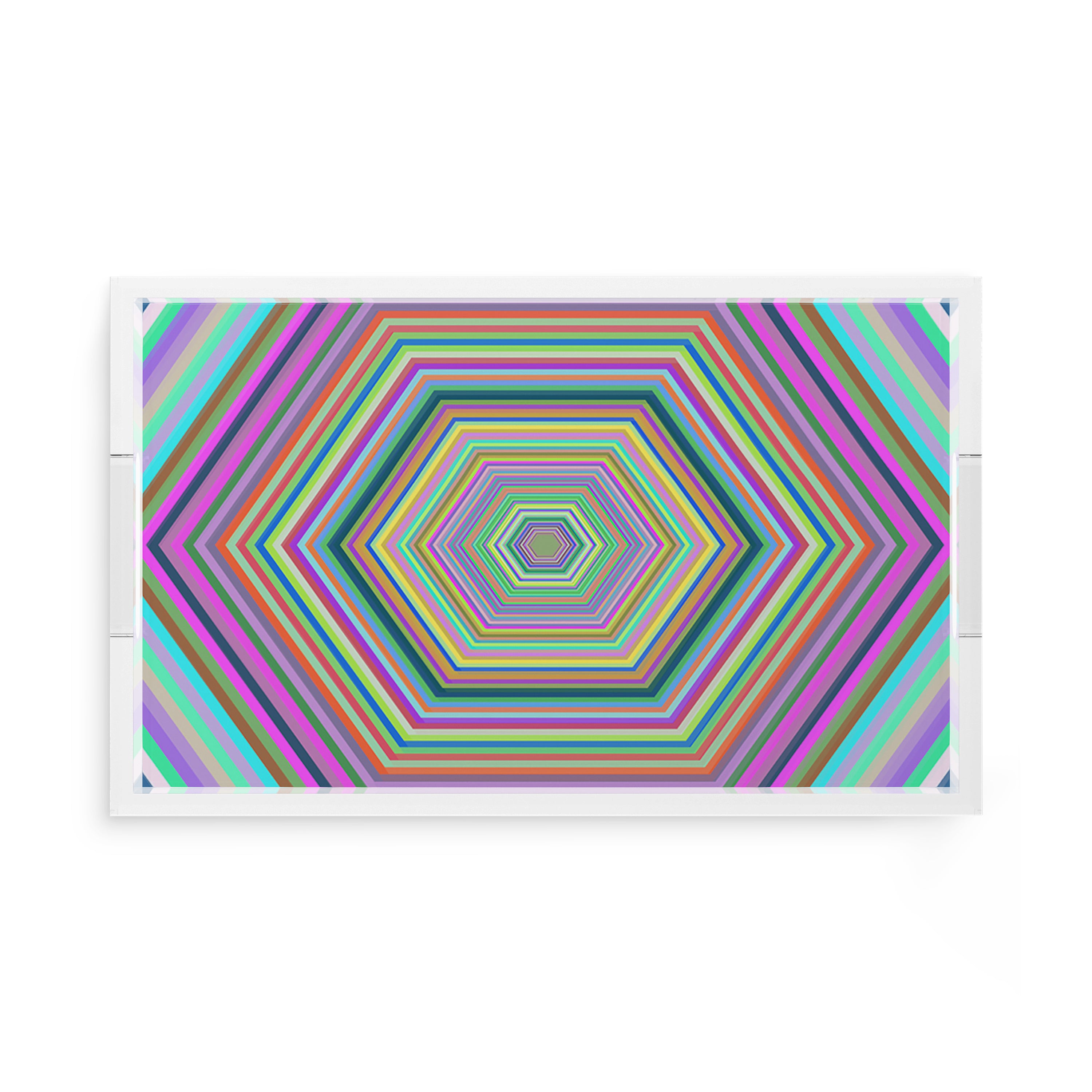 Hex Dylan 17X10.5 Acrylic Tray - nicolettemayer.com