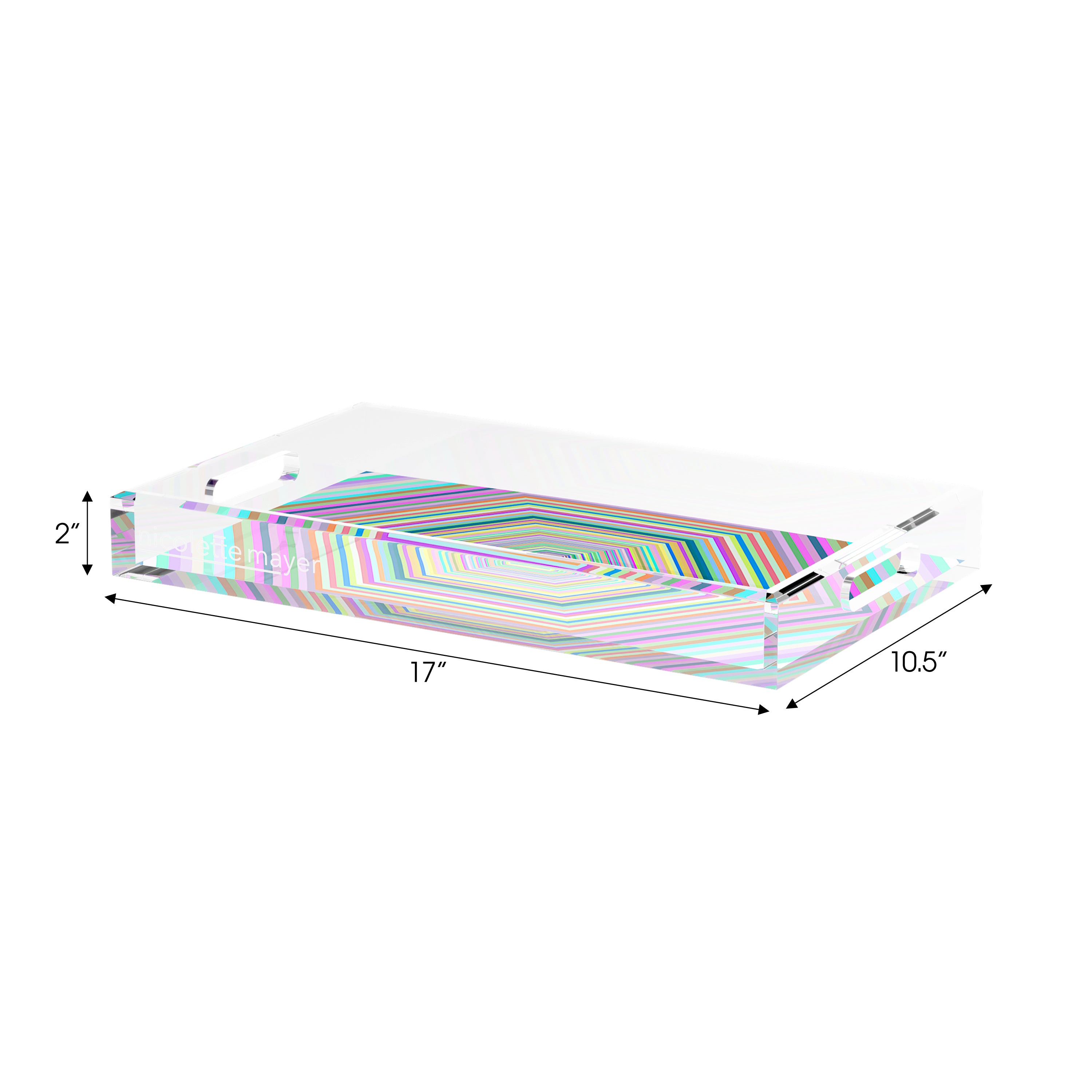 Hex Dylan 17X10.5 Acrylic Tray - nicolettemayer.com