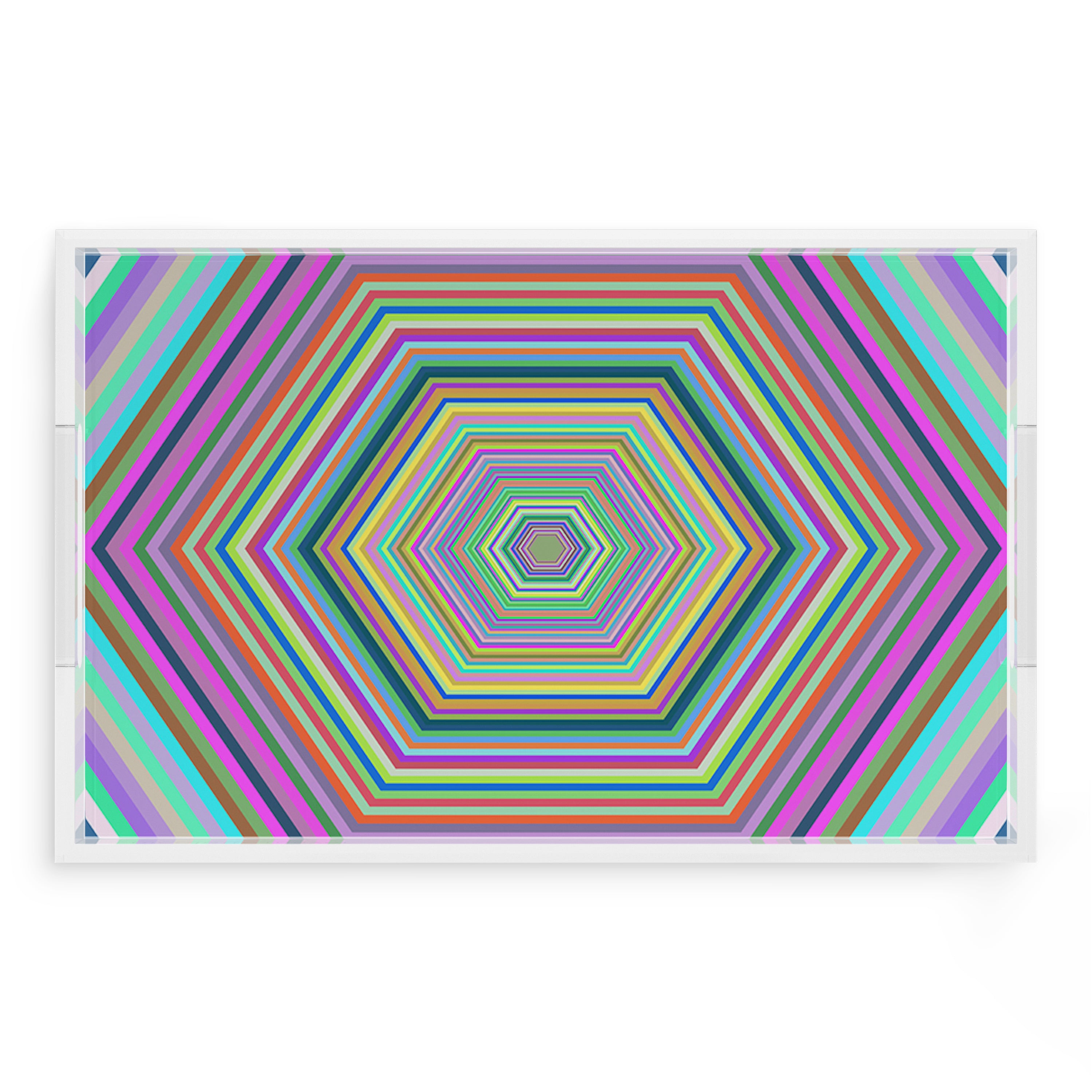 Hex Dylan 22.5X14.5 Acrylic Tray - nicolettemayer.com