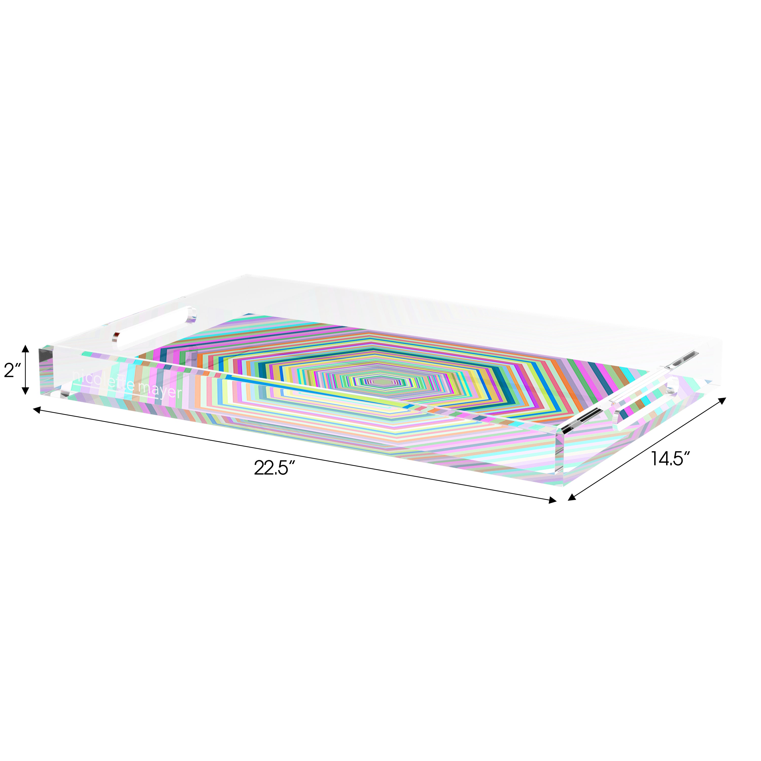 Hex Dylan 22.5X14.5 Acrylic Tray - nicolettemayer.com