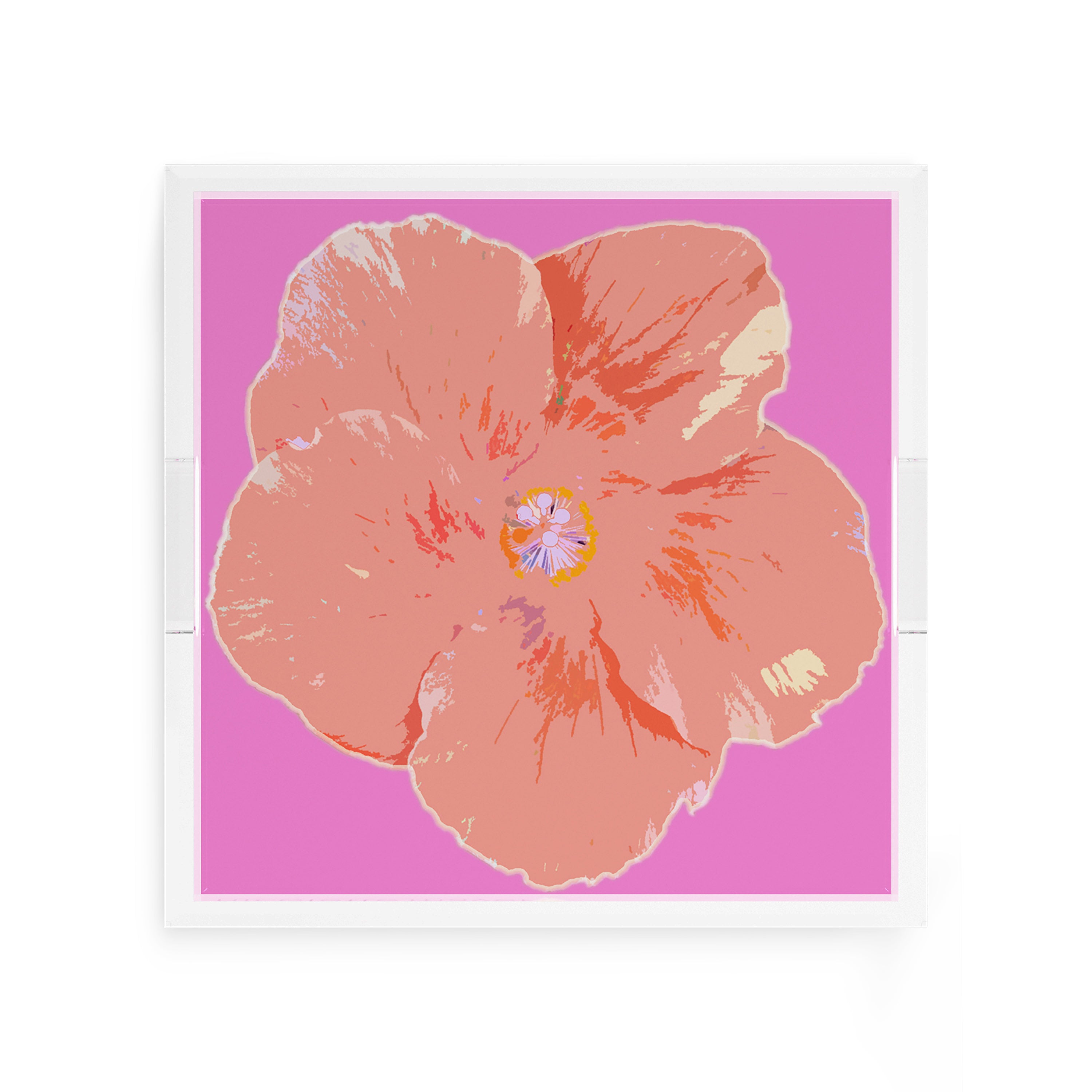 Hibiscus Orchid 12X12 Acrylic Tray - nicolettemayer.com