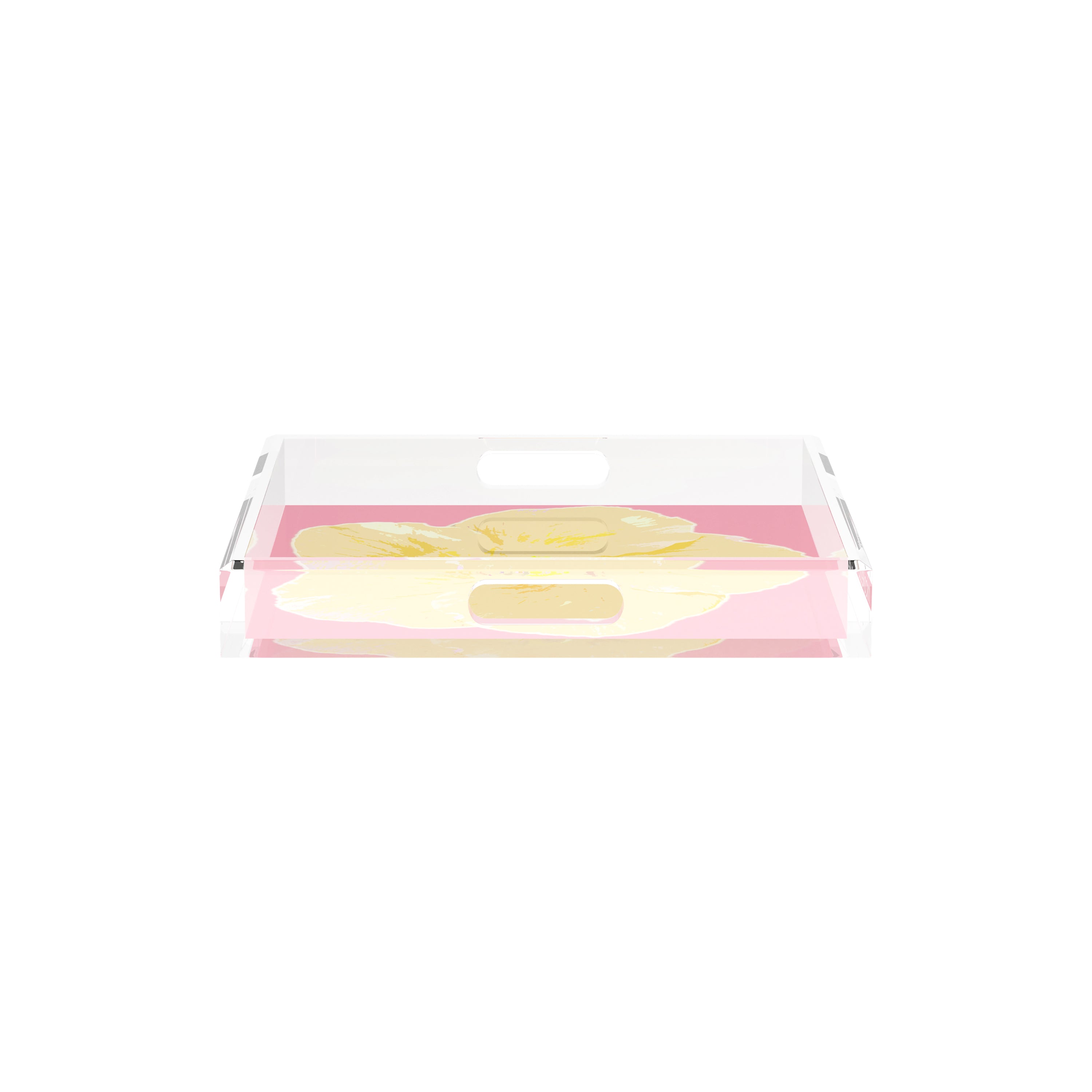 Hibiscus Pink 12X12 Acrylic Tray - nicolettemayer.com