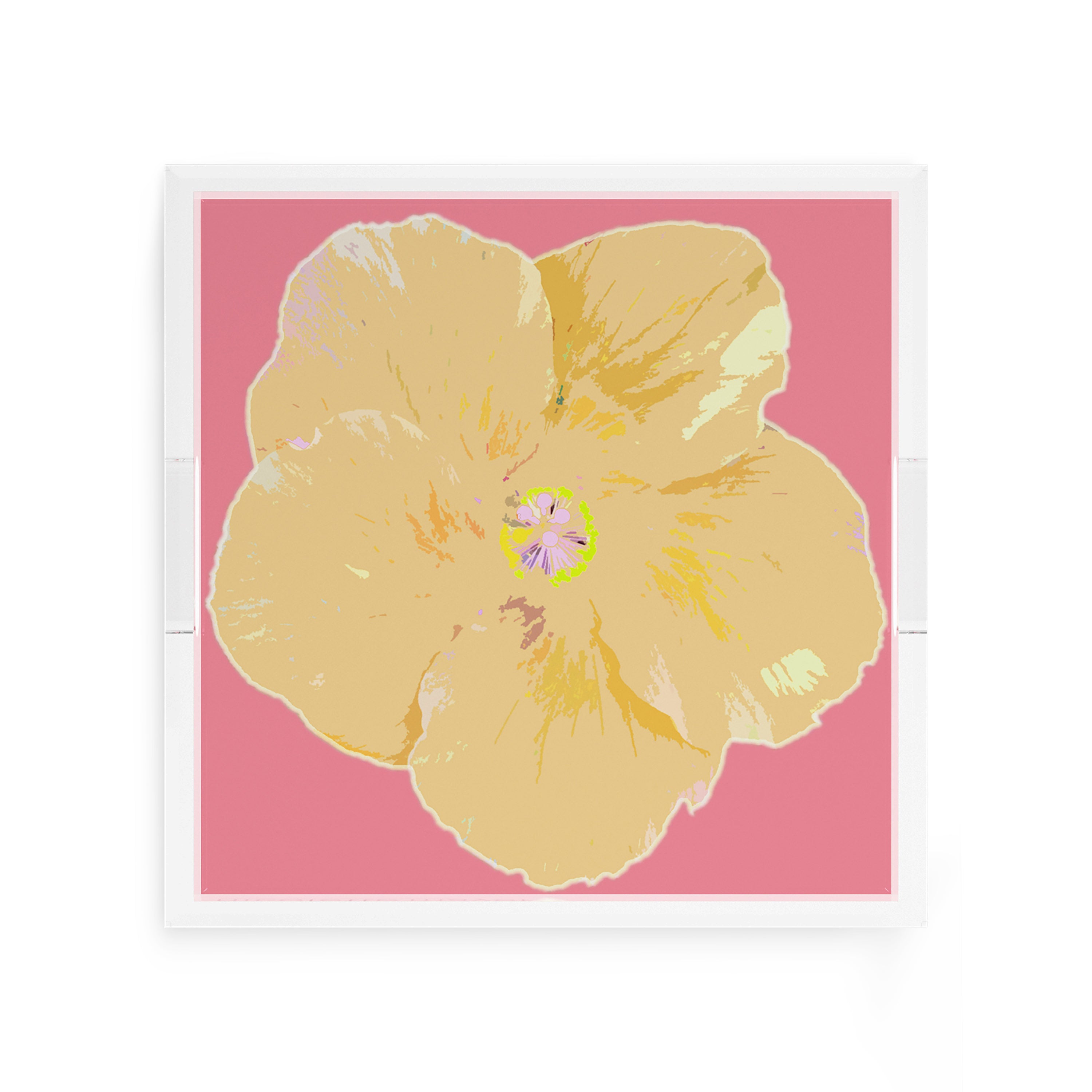 Hibiscus Pink 12X12 Acrylic Tray - nicolettemayer.com
