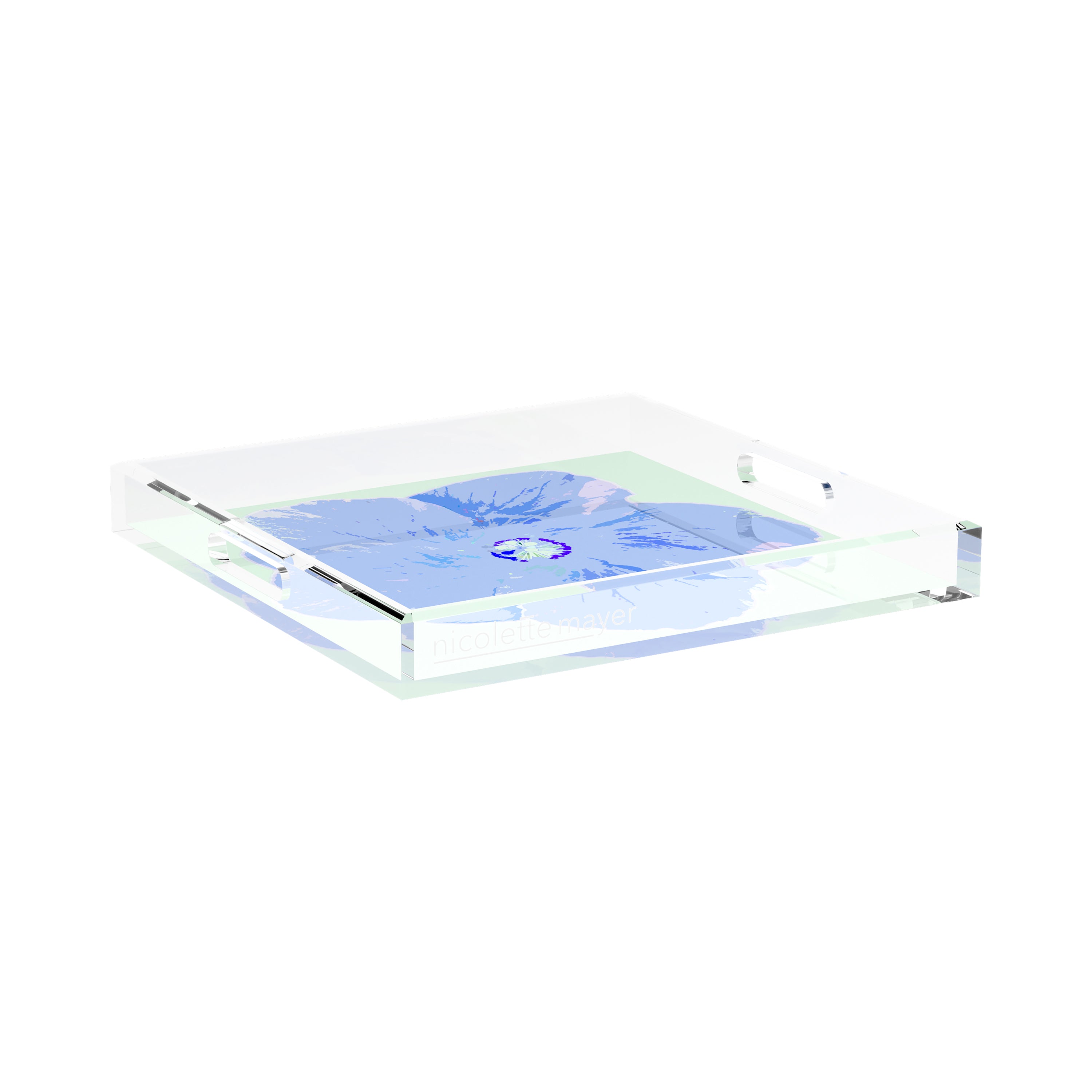 Hibiscus Clematis 15X15 Acrylic Tray - nicolettemayer.com