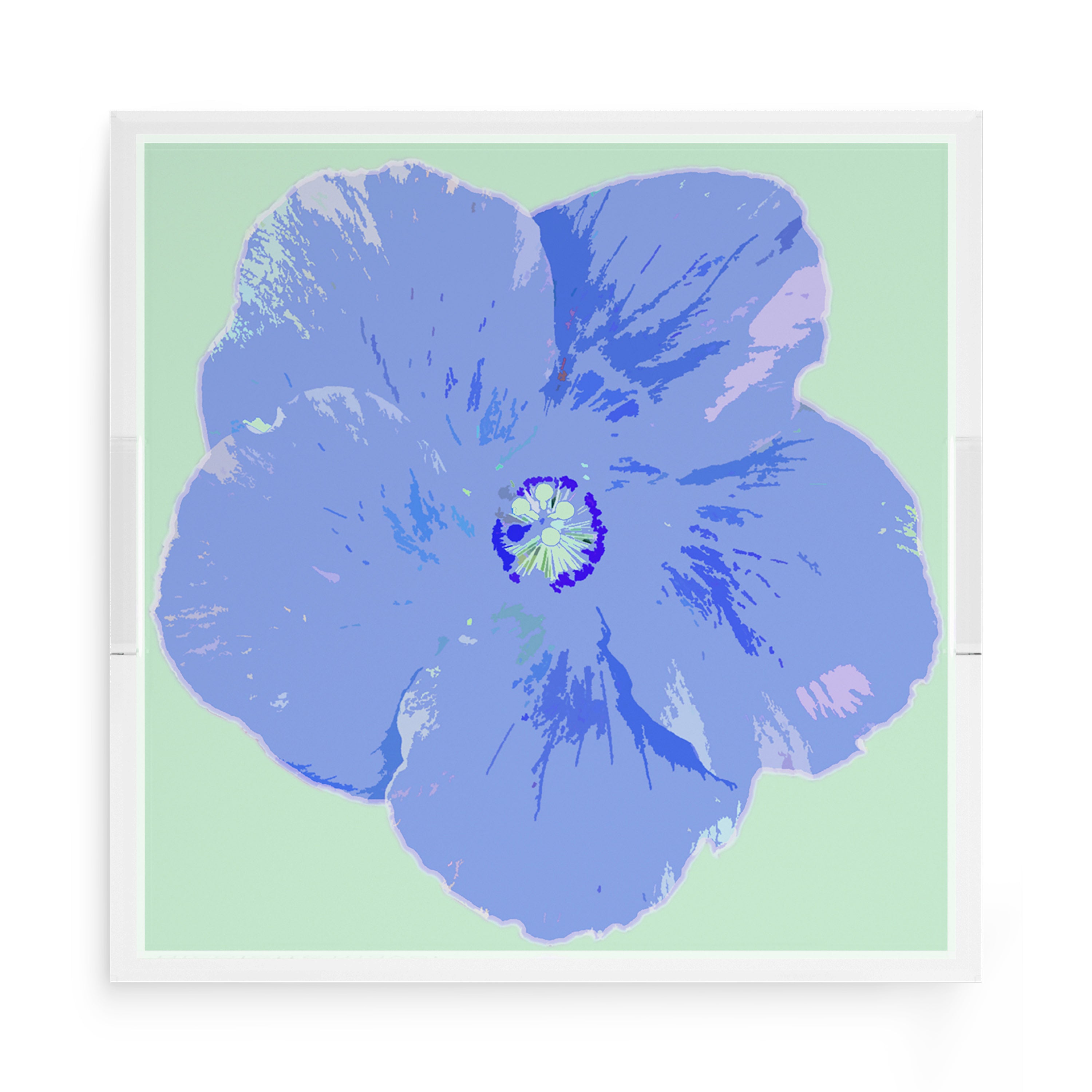 Hibiscus Clematis 15X15 Acrylic Tray - nicolettemayer.com