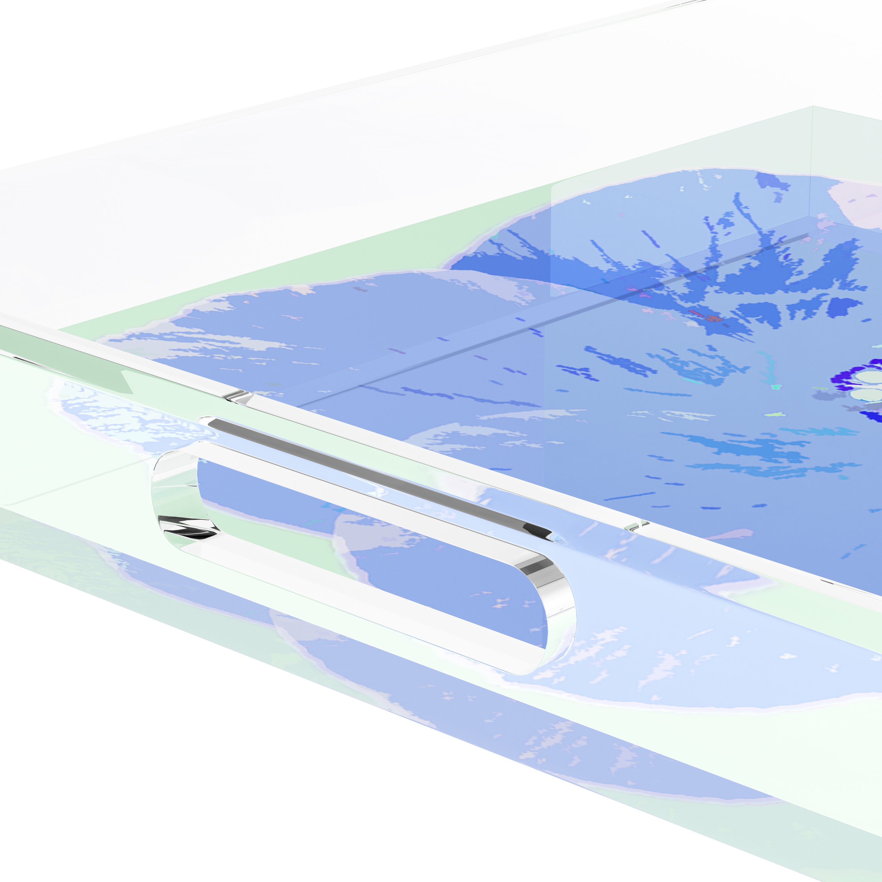 Hibiscus Clematis 15X15 Acrylic Tray - nicolettemayer.com