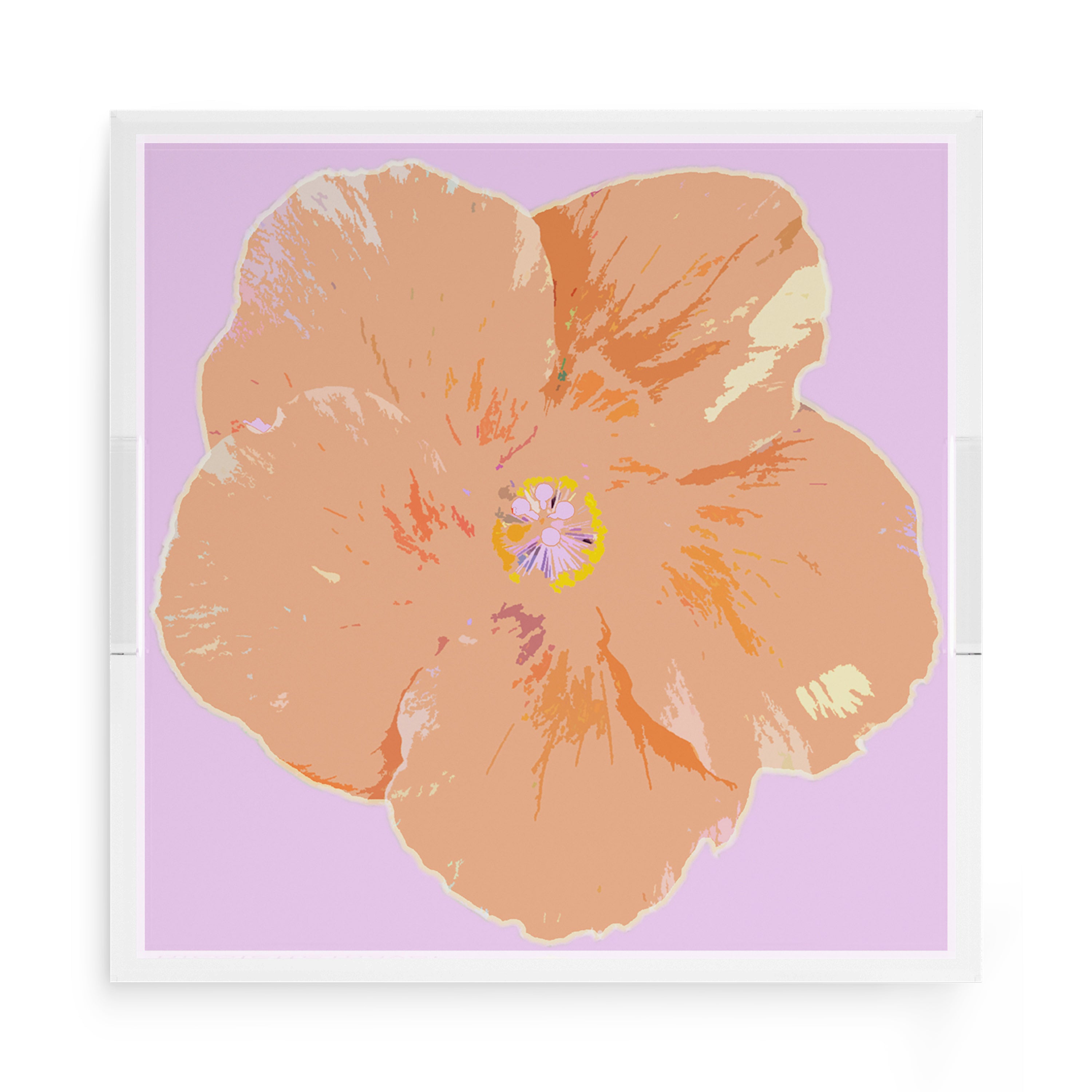 Hibiscus Lilac 15X15 Acrylic Tray - nicolettemayer.com