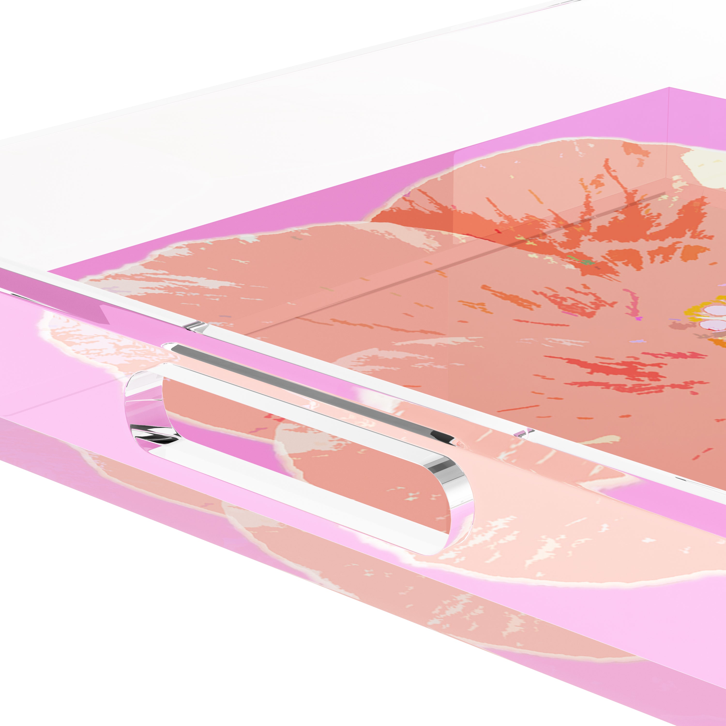 Hibiscus Orchid 15X15 Acrylic Tray - nicolettemayer.com