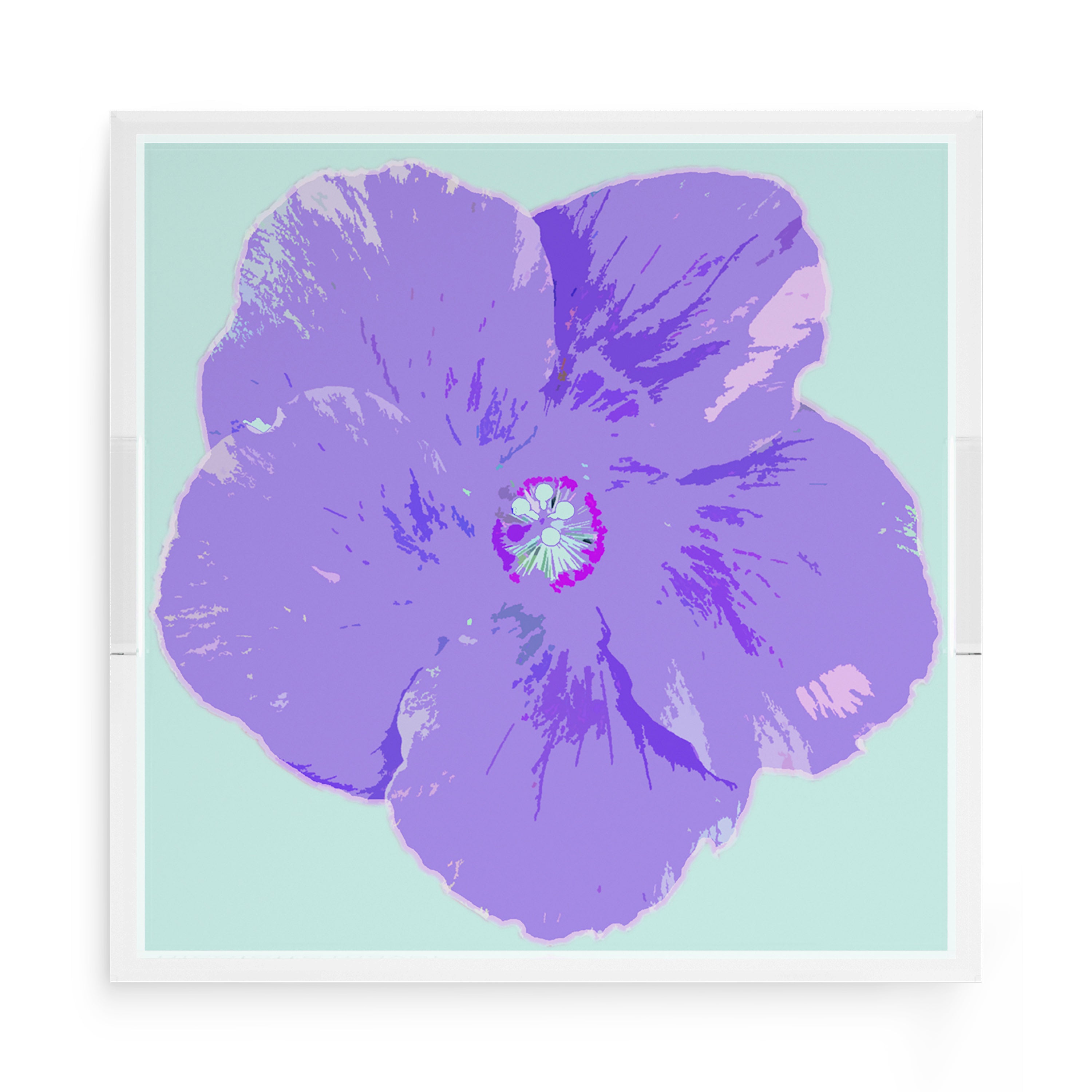 Hibiscus Wander 15X15 Acrylic Tray - nicolettemayer.com