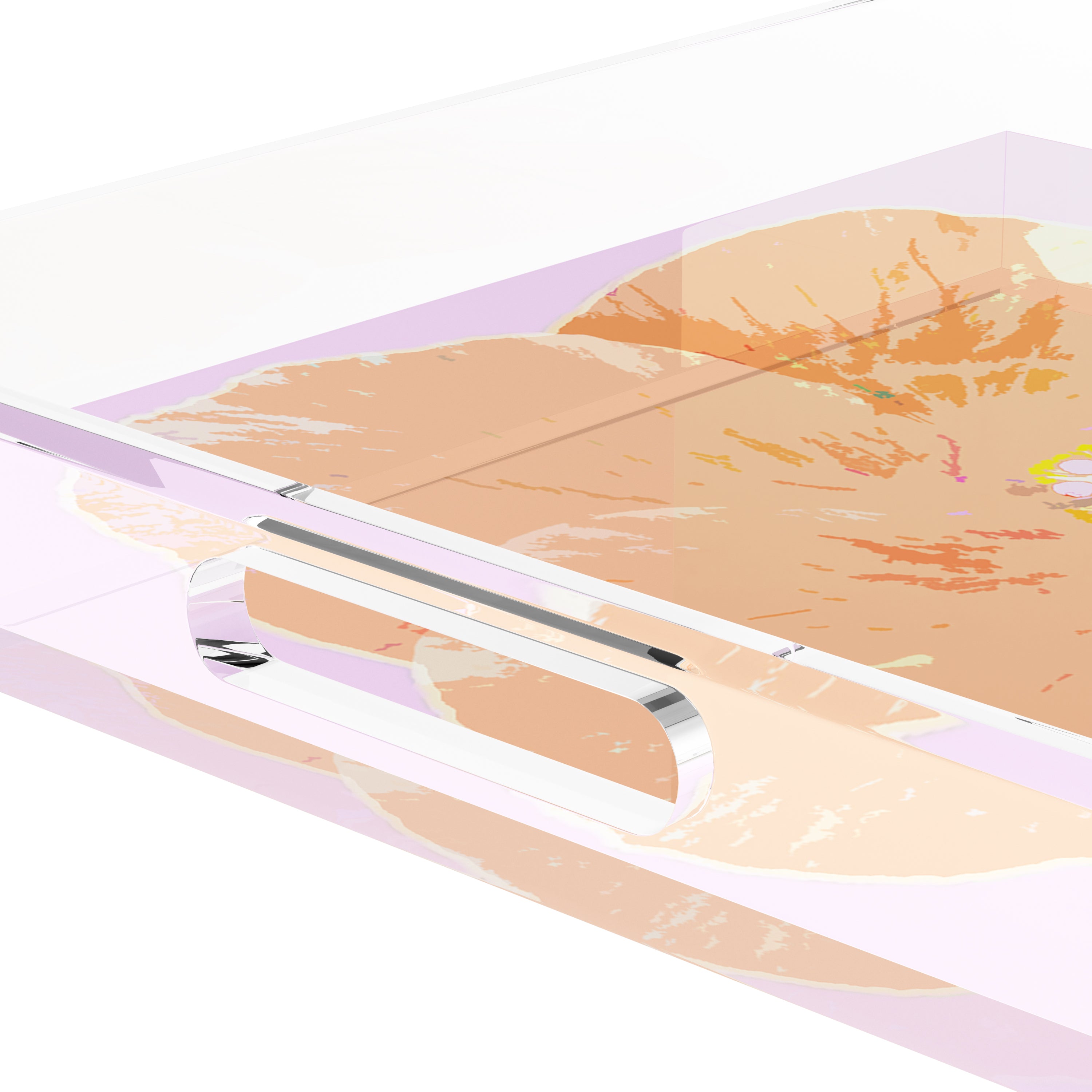 Hibiscus Lilac 18X18 Acrylic Tray - nicolettemayer.com