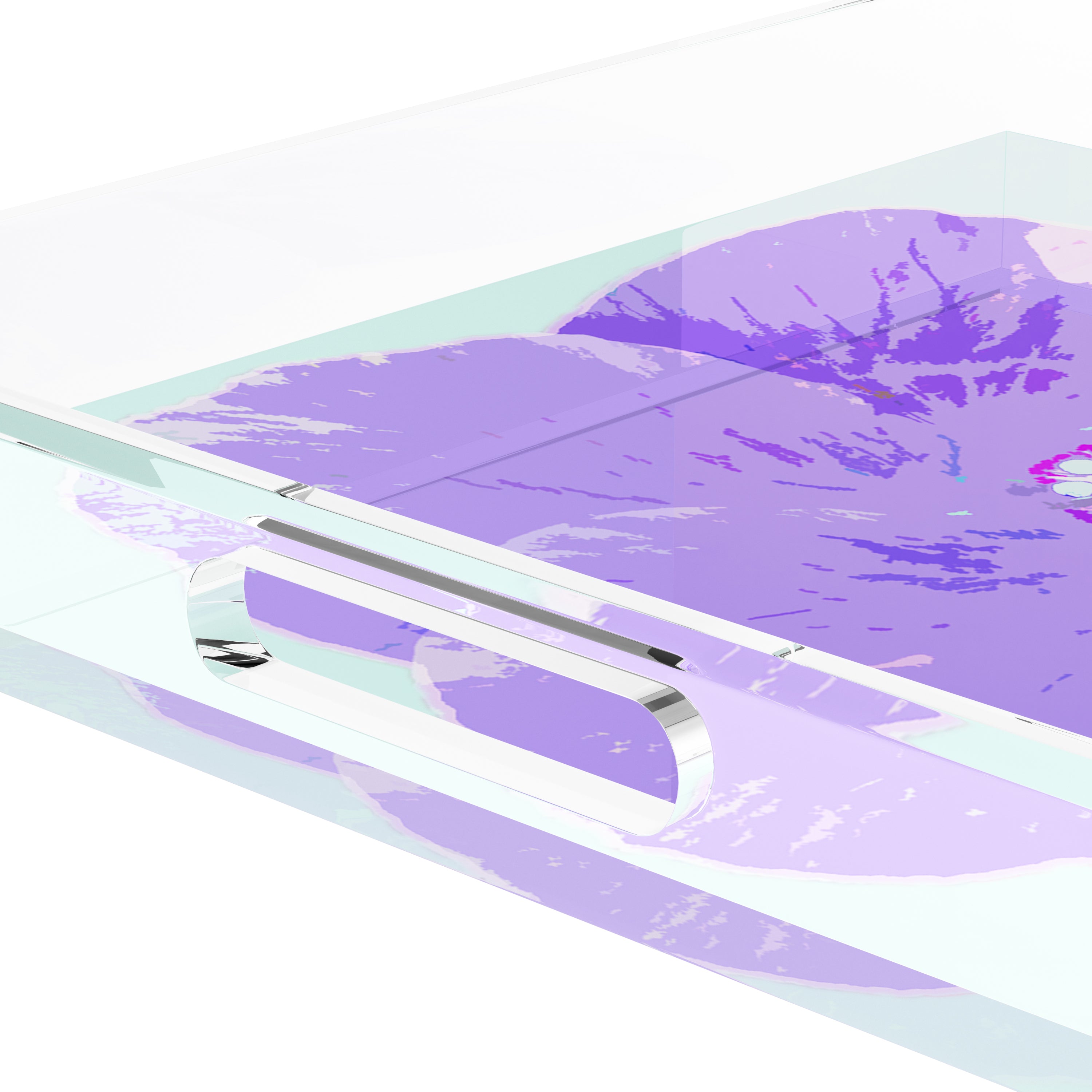 Hibiscus Wander 18X18 Acrylic Tray - nicolettemayer.com