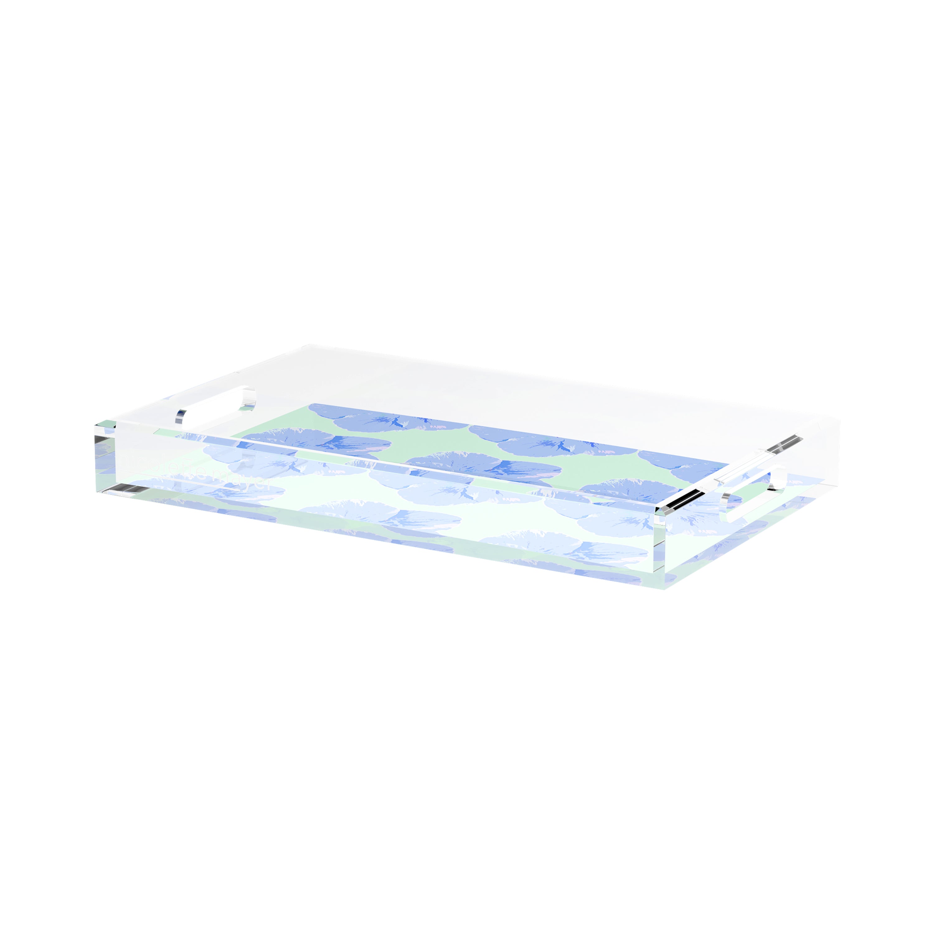 Hibiscus Clematis 17X10.5 Acrylic Tray - nicolettemayer.com