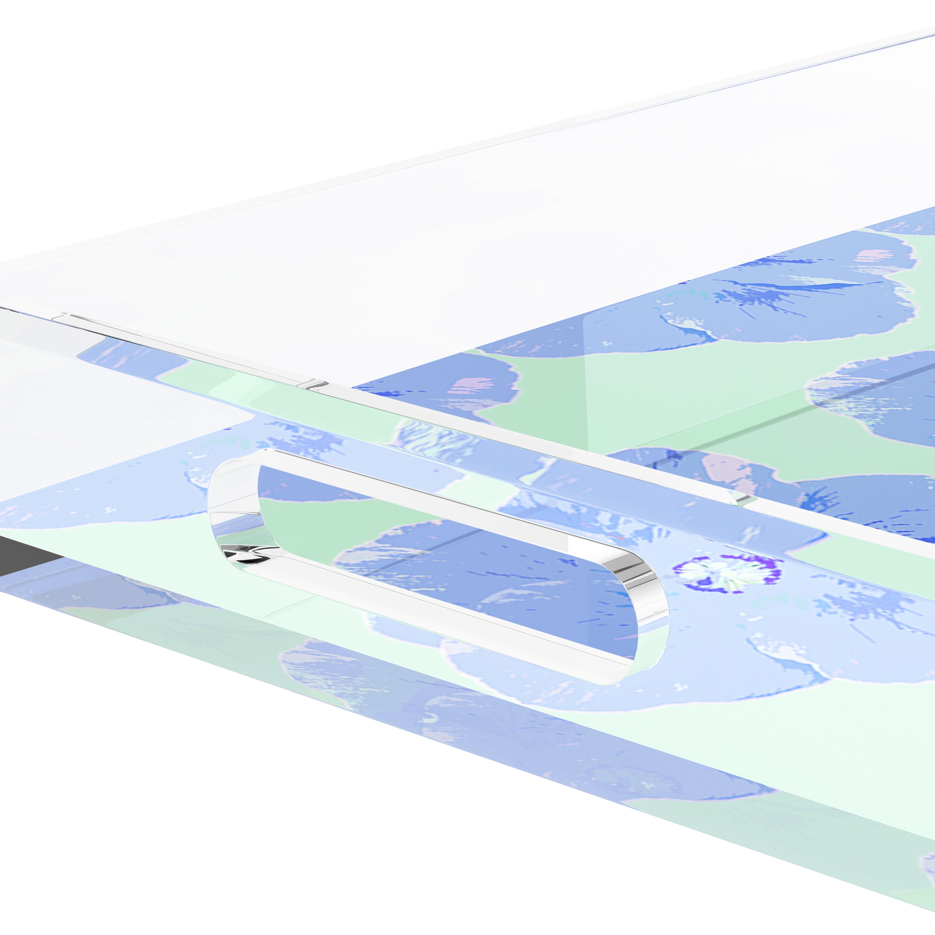 Hibiscus Clematis 17X10.5 Acrylic Tray - nicolettemayer.com