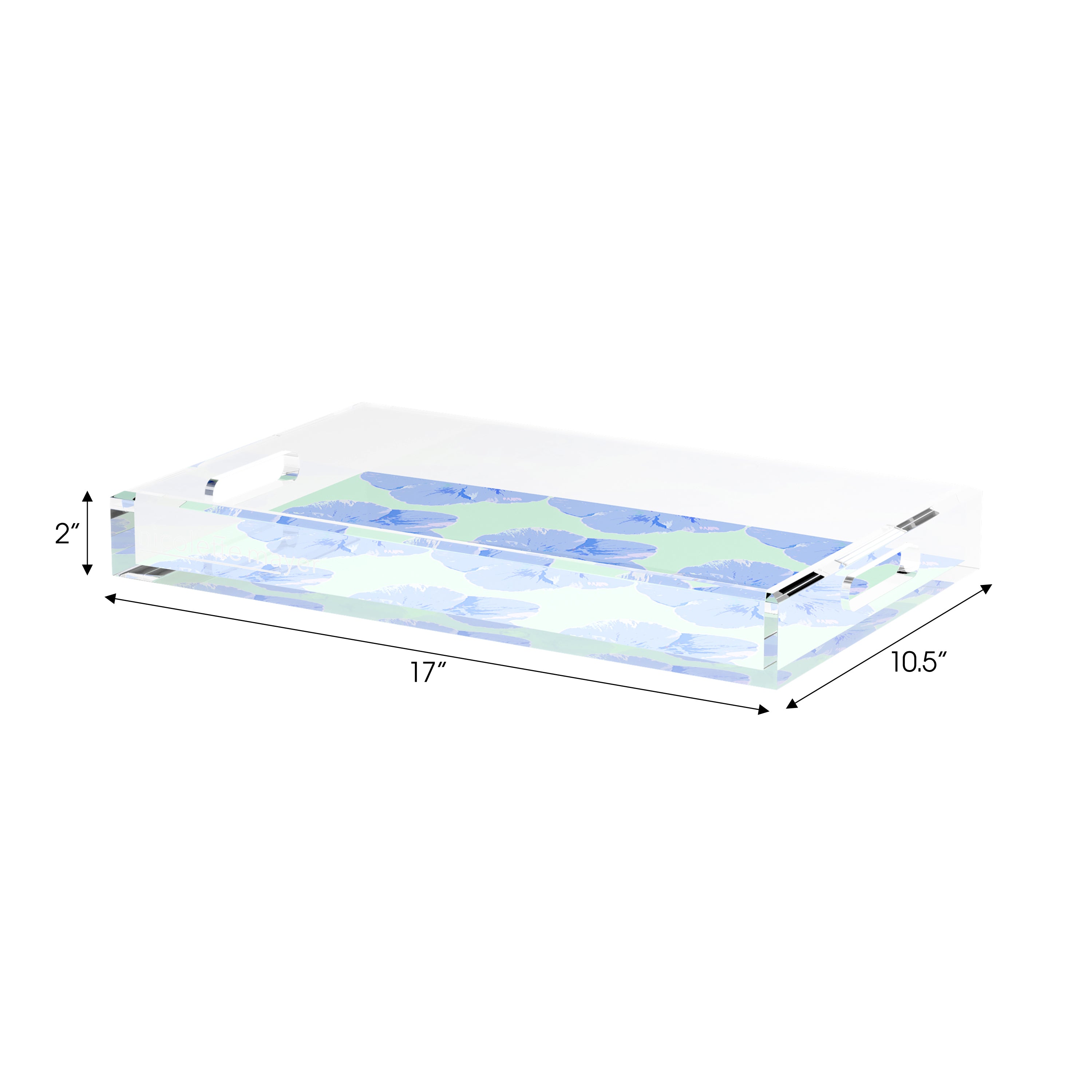 Hibiscus Clematis 17X10.5 Acrylic Tray - nicolettemayer.com