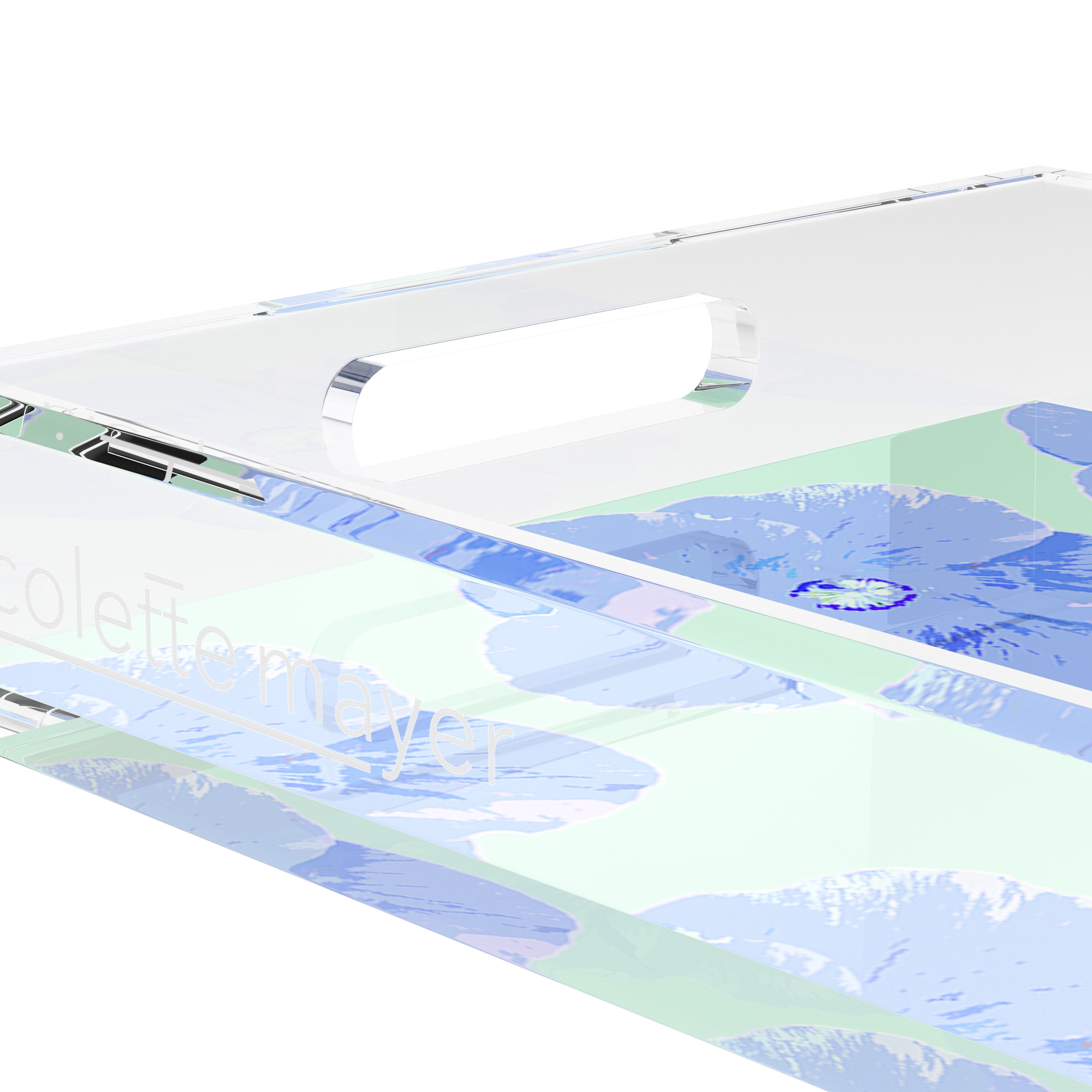 Hibiscus Clematis 22.5X14.5 Acrylic Tray - nicolettemayer.com